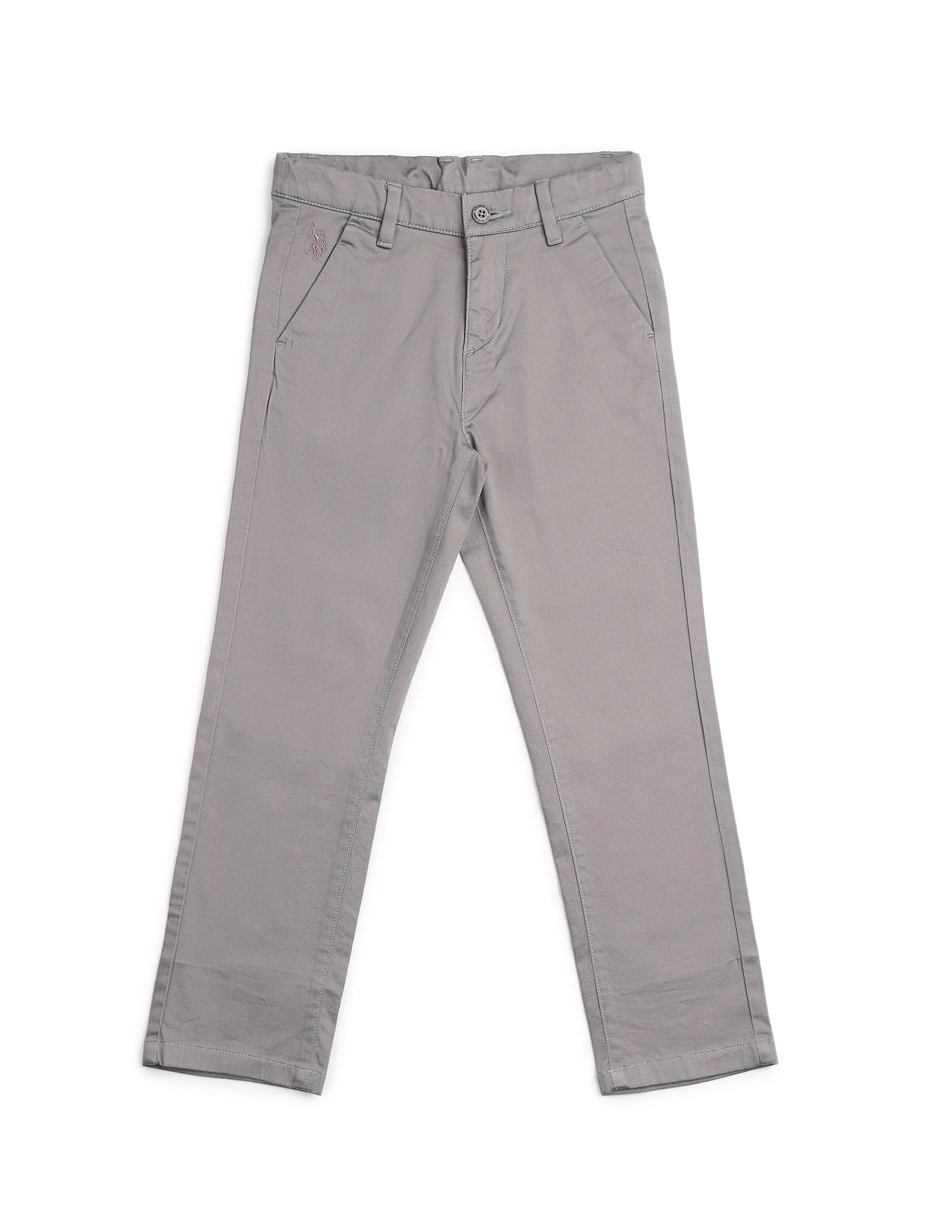 Boys Slim Fit Solid Trousers - Image 7