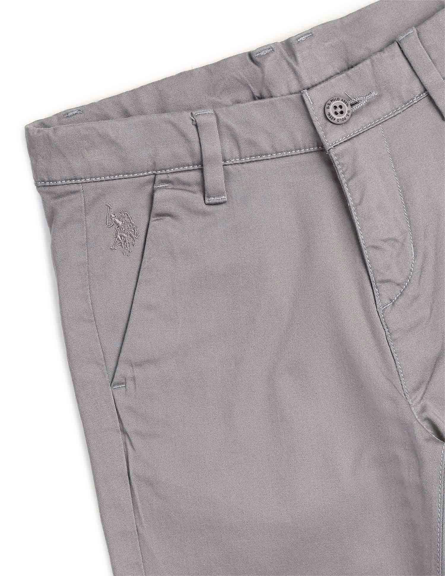 Boys Slim Fit Solid Trousers - Image 9
