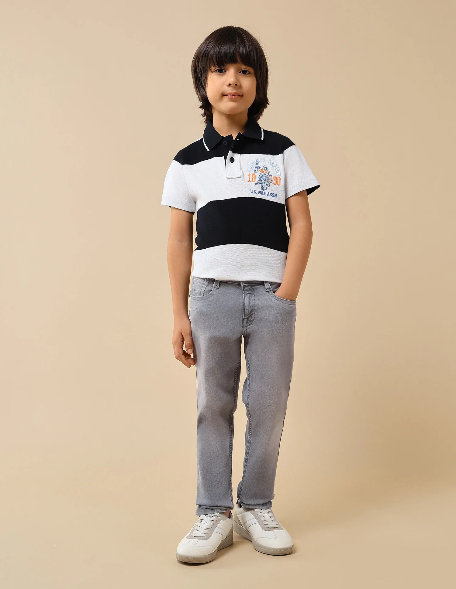 Boys Slim Fit Stone Washed Jeans - Image 3