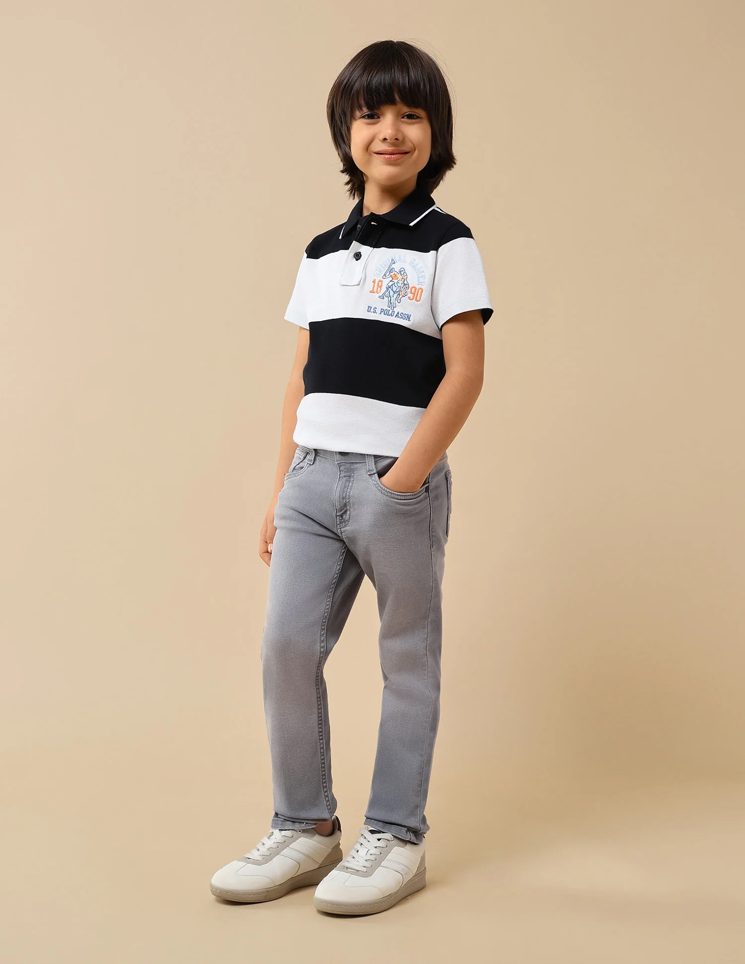 Boys Slim Fit Stone Washed Jeans - Image 4