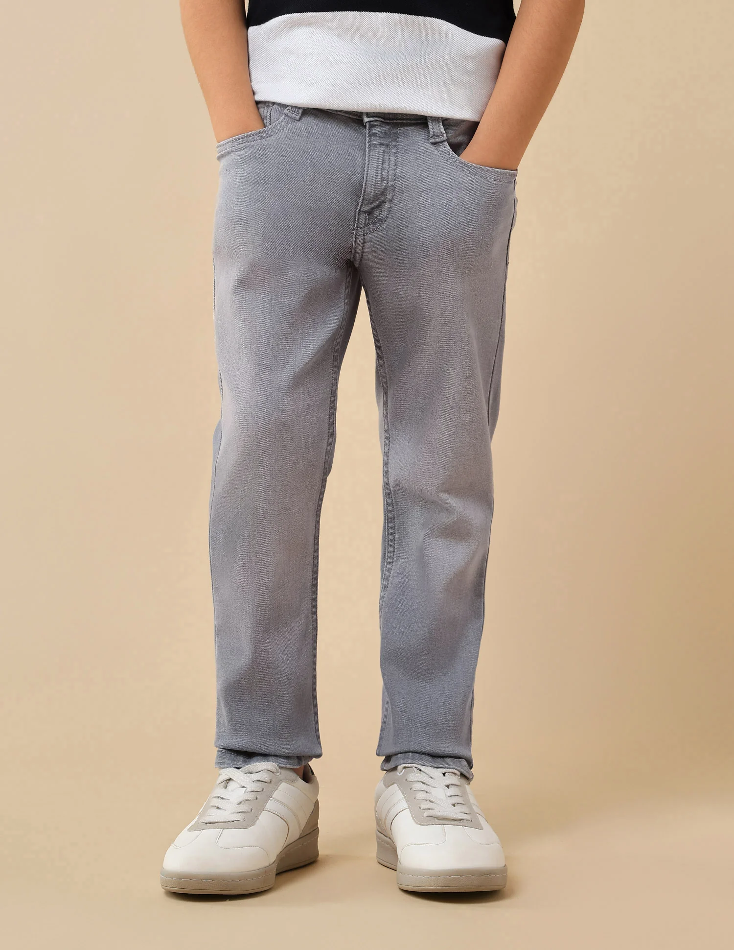 Boys Slim Fit Stone Washed Jeans - Image 6