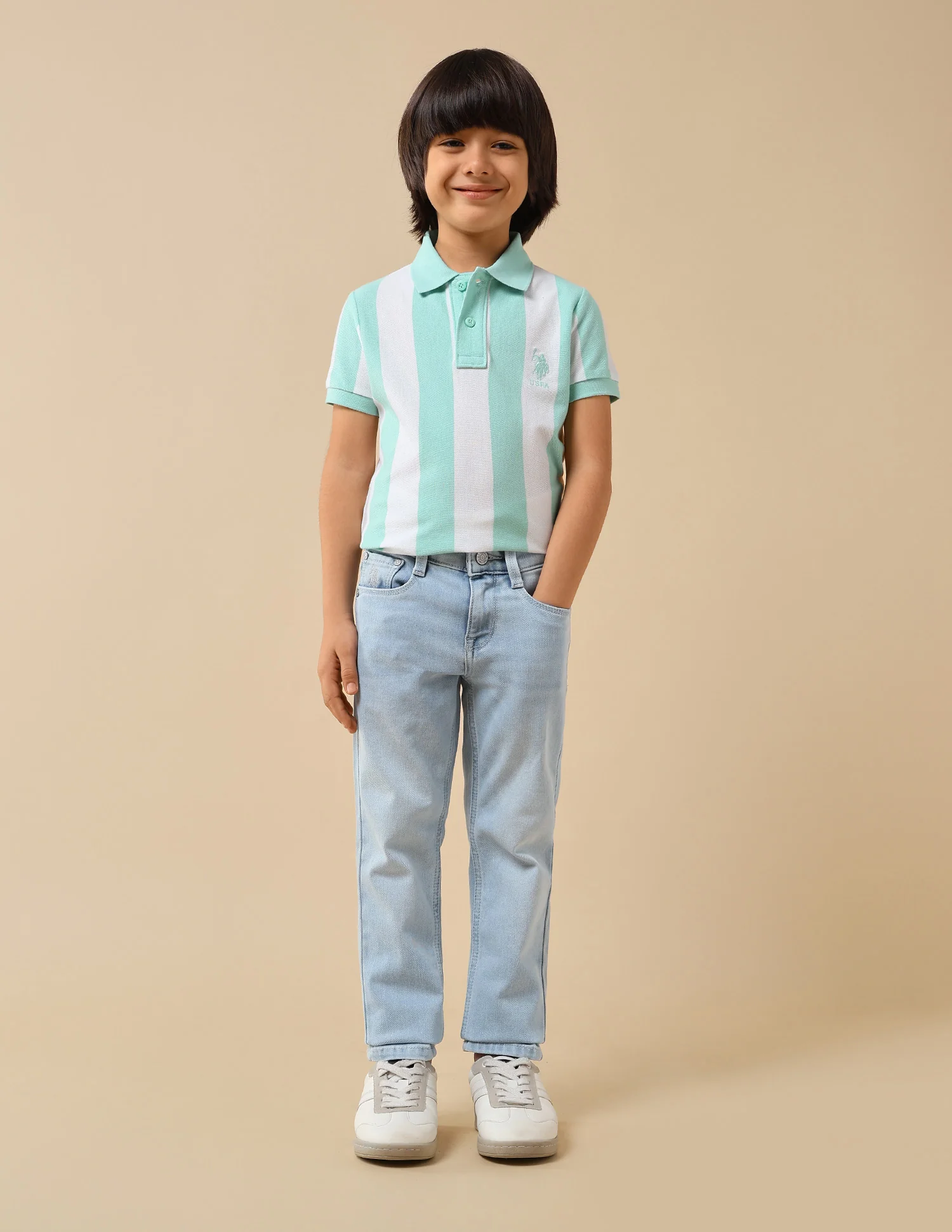 Boys Slim Fit Stone Washed Jeans - Image 3