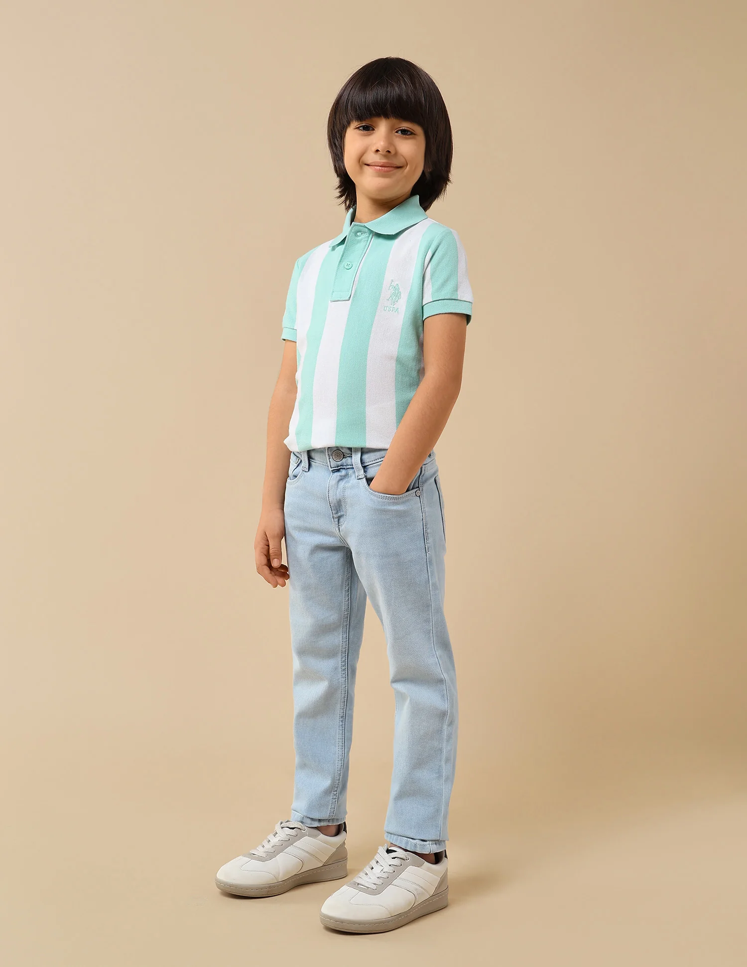 Boys Slim Fit Stone Washed Jeans - Image 4