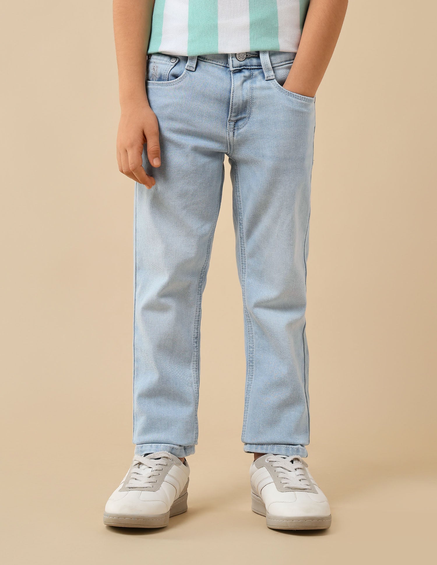 Boys Slim Fit Stone Washed Jeans - Image 6