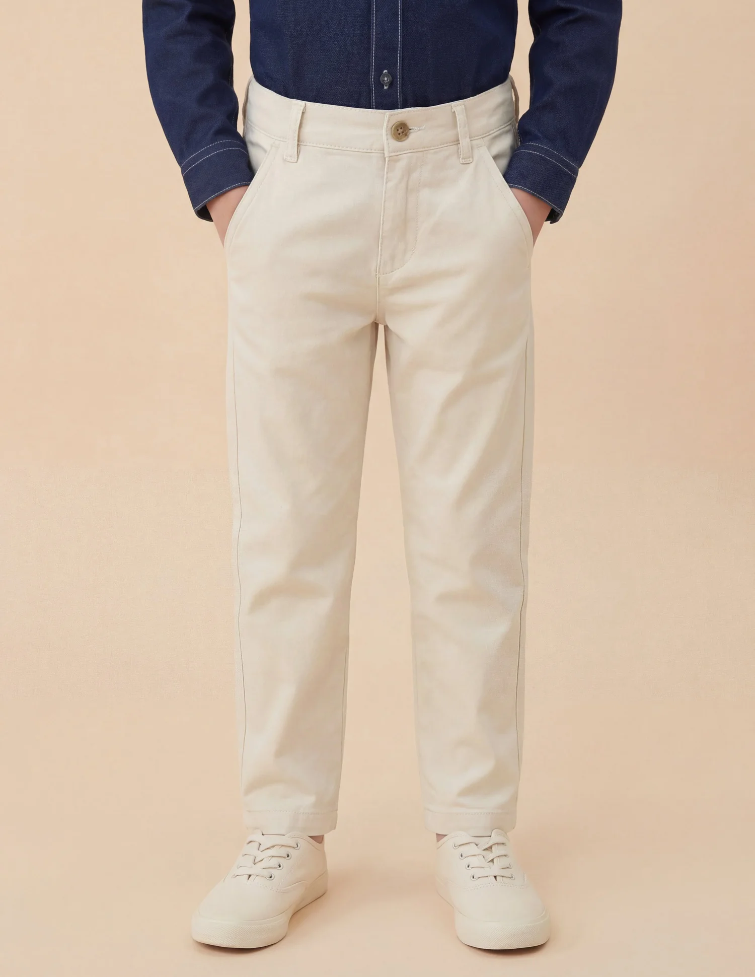 Boys Slim Fit Twill Trousers - Image 3