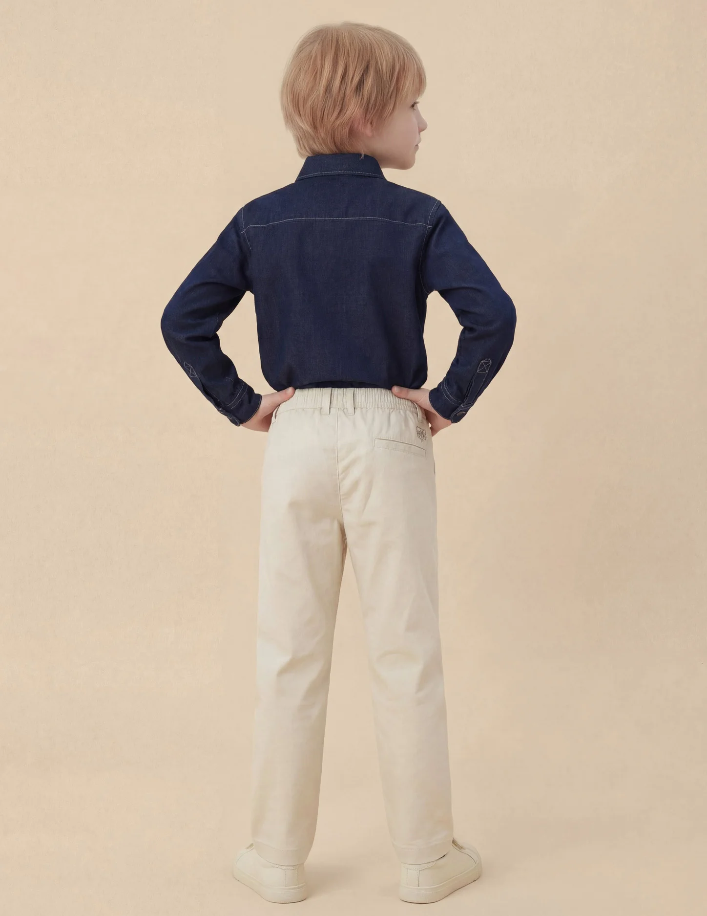 Boys Slim Fit Twill Trousers - Image 4