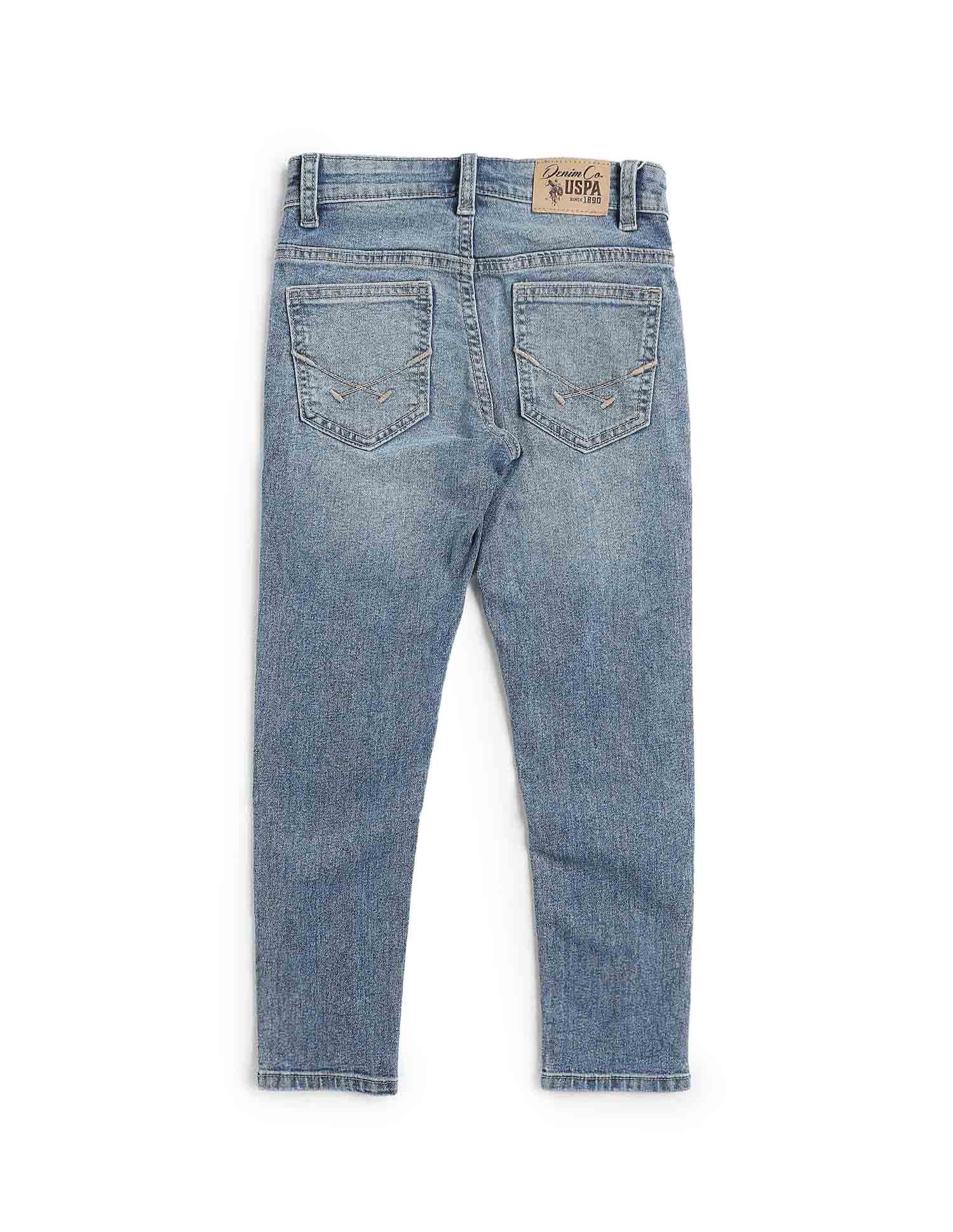 Boys Slim Fit Whiskered Jeans - Image 10