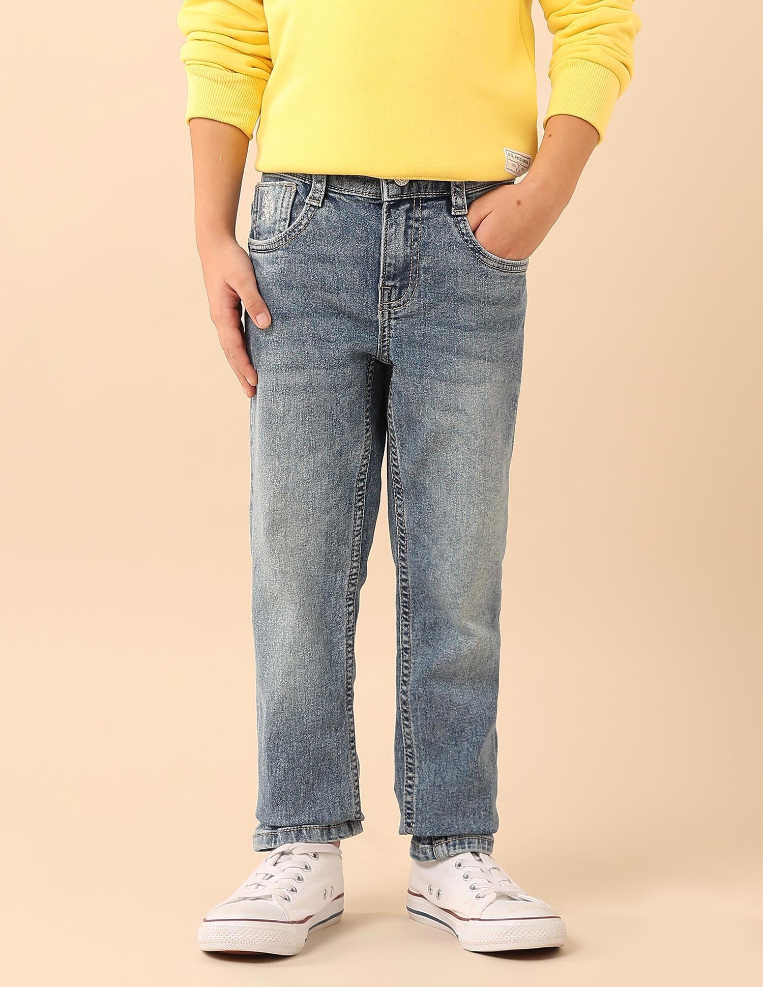 Boys Slim Fit Whiskered Jeans - Image 6