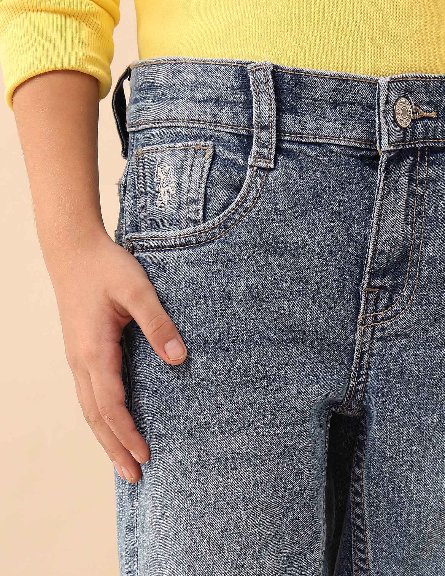 Boys Slim Fit Whiskered Jeans - Image 7