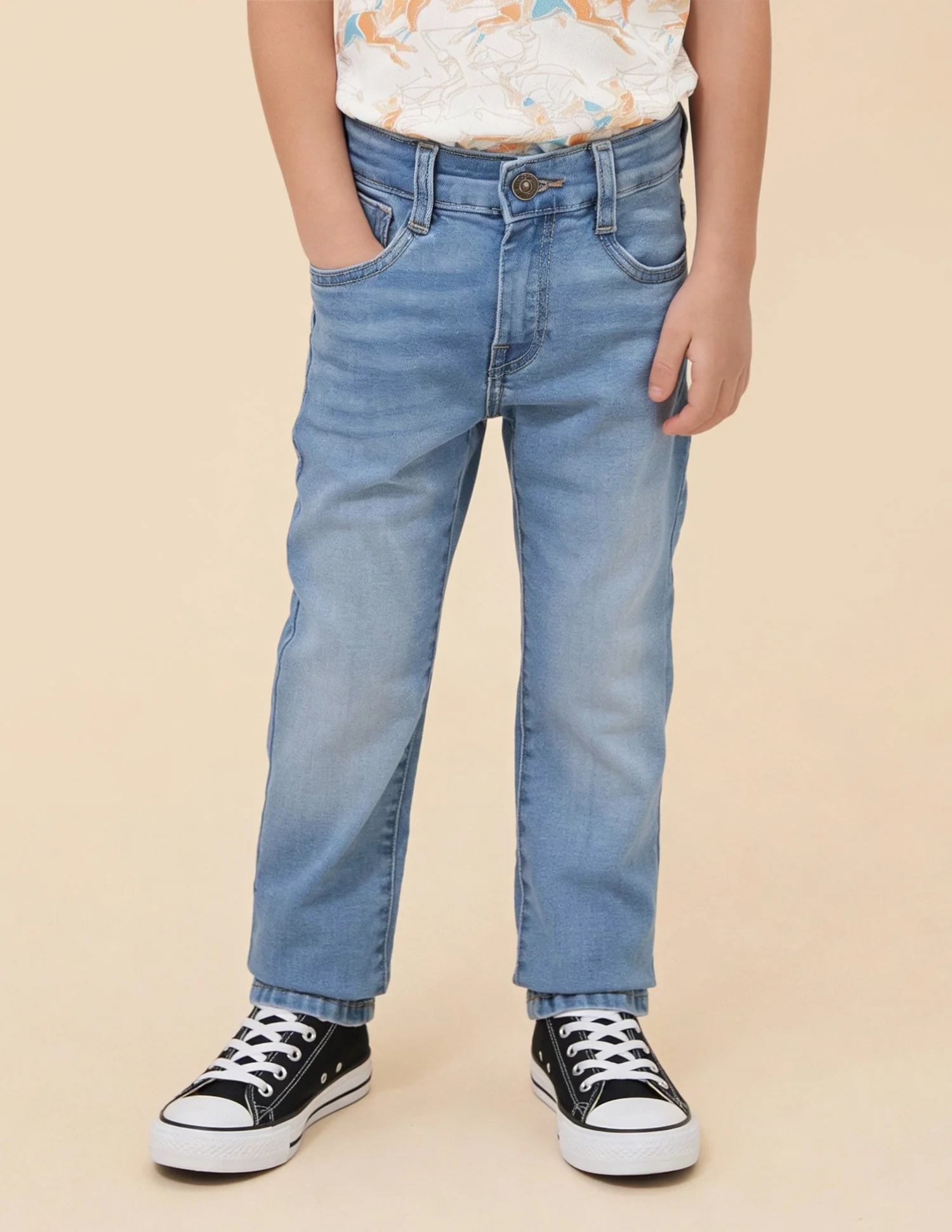 Boys Slim Fit Whiskered Jeans - Image 3