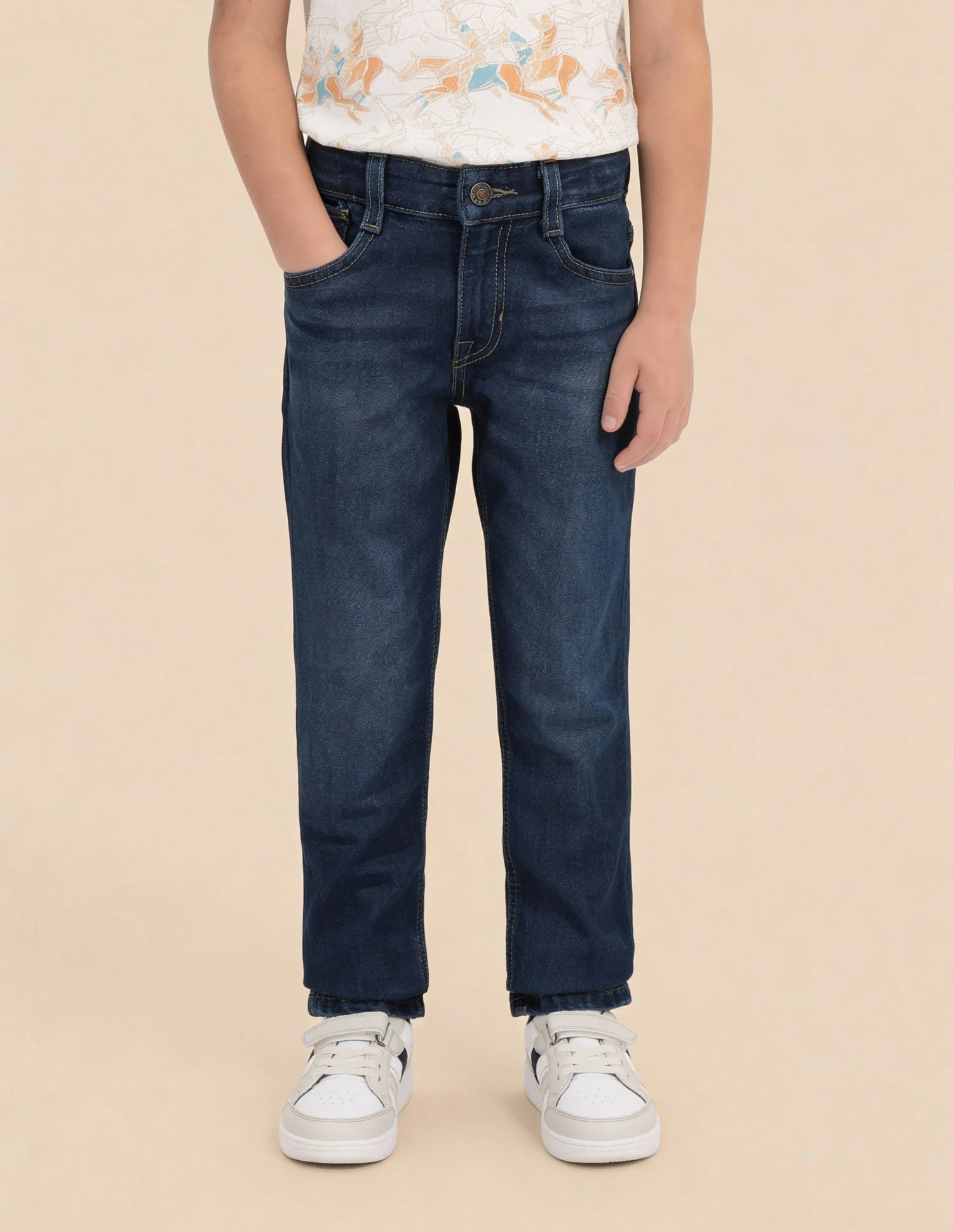 Boys Slim Fit Whiskered Jeans - Image 3