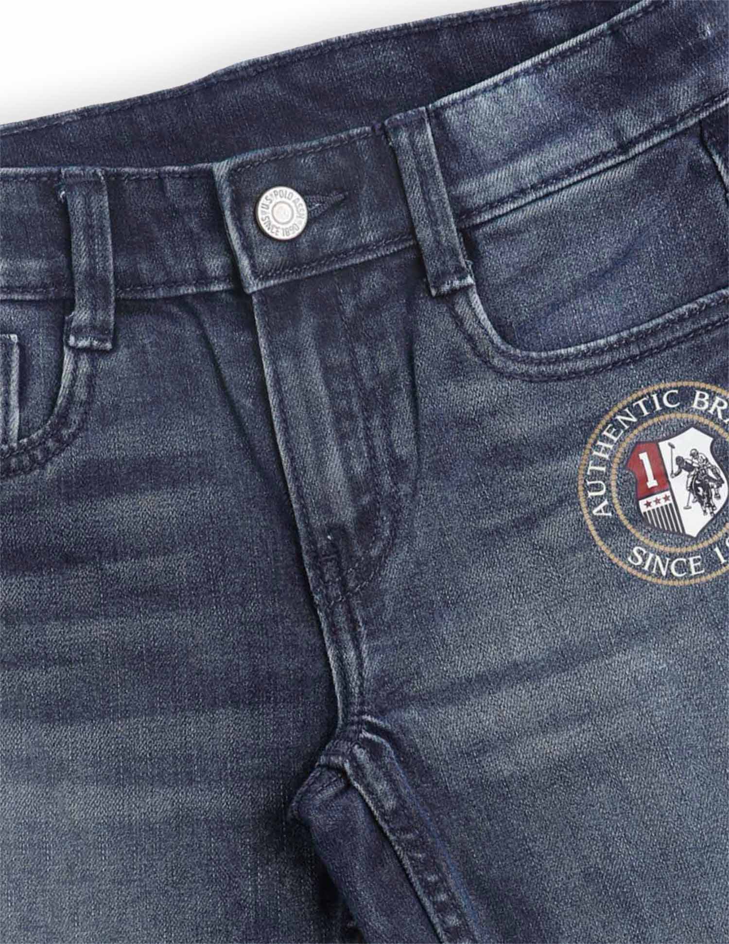 Boys Slim Fit Whiskered Jeans - Image 2