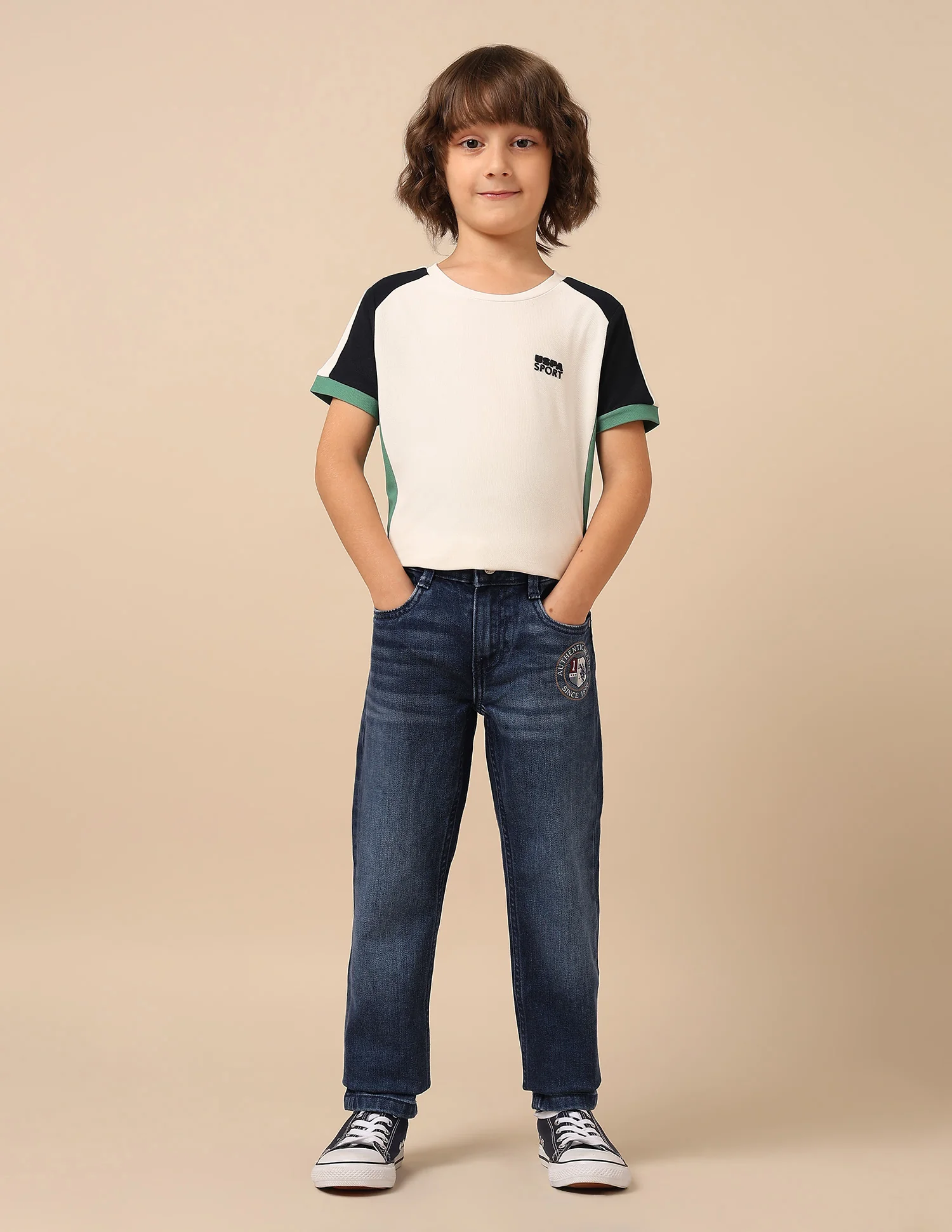 Boys Slim Fit Whiskered Jeans - Image 3