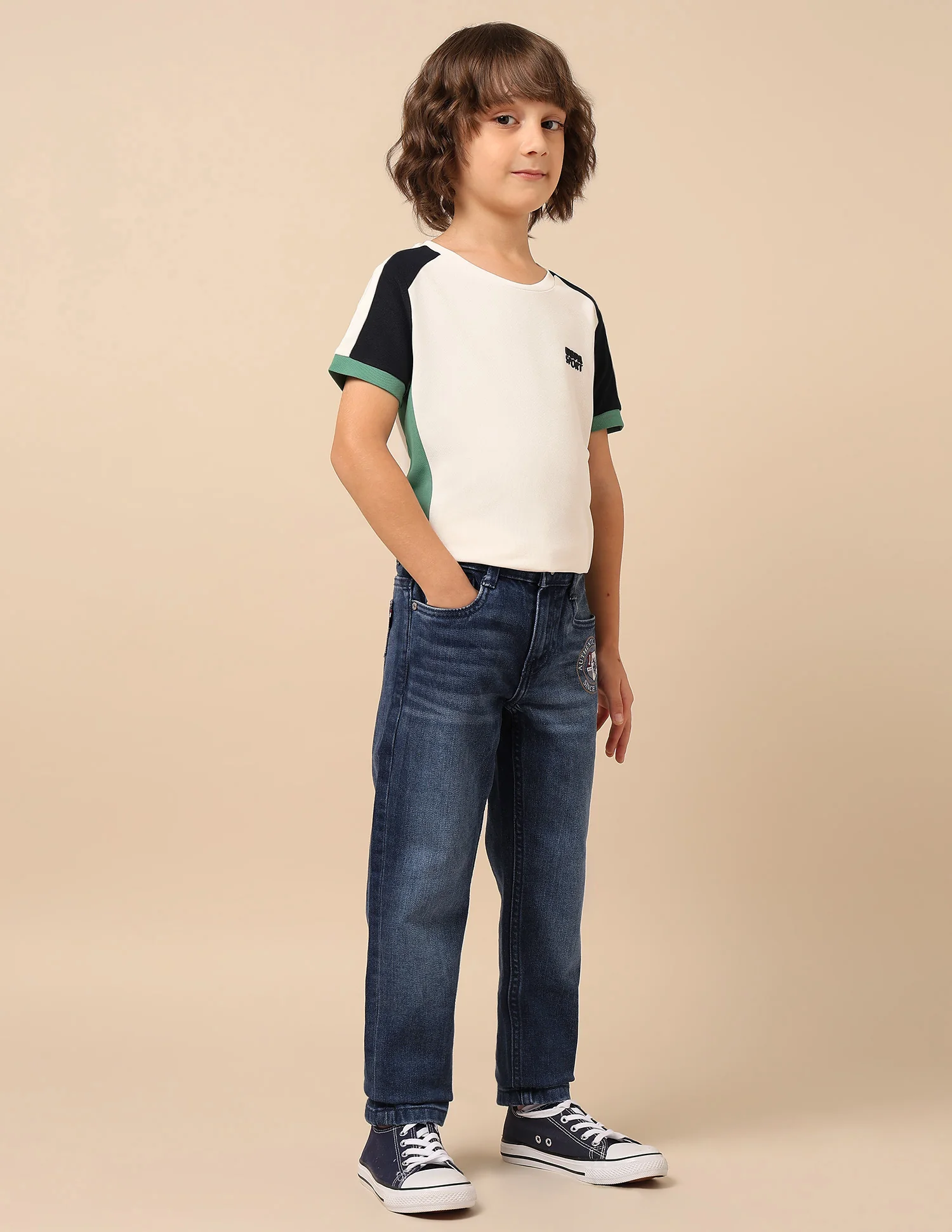 Boys Slim Fit Whiskered Jeans - Image 4