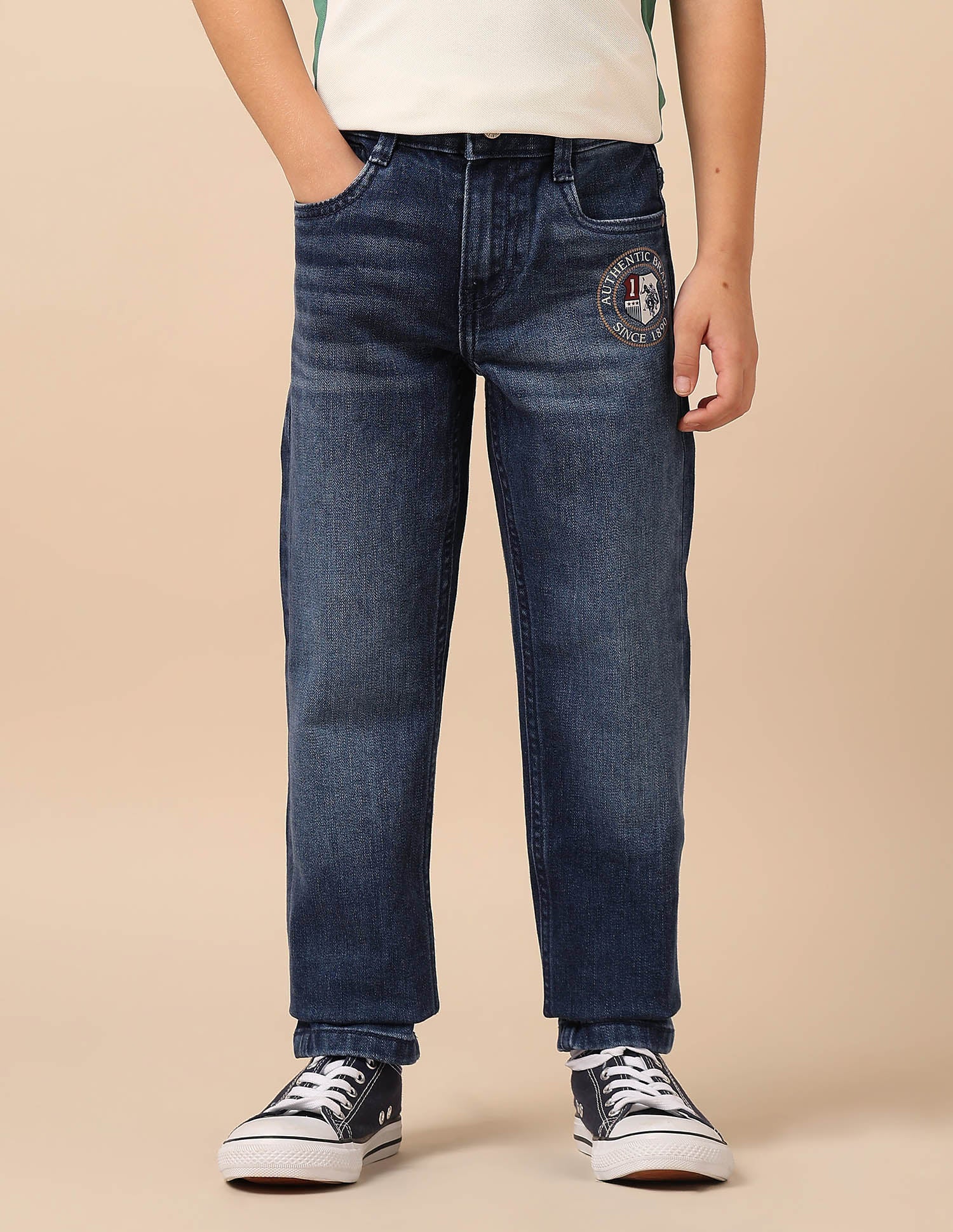 Boys Slim Fit Whiskered Jeans - Image 6