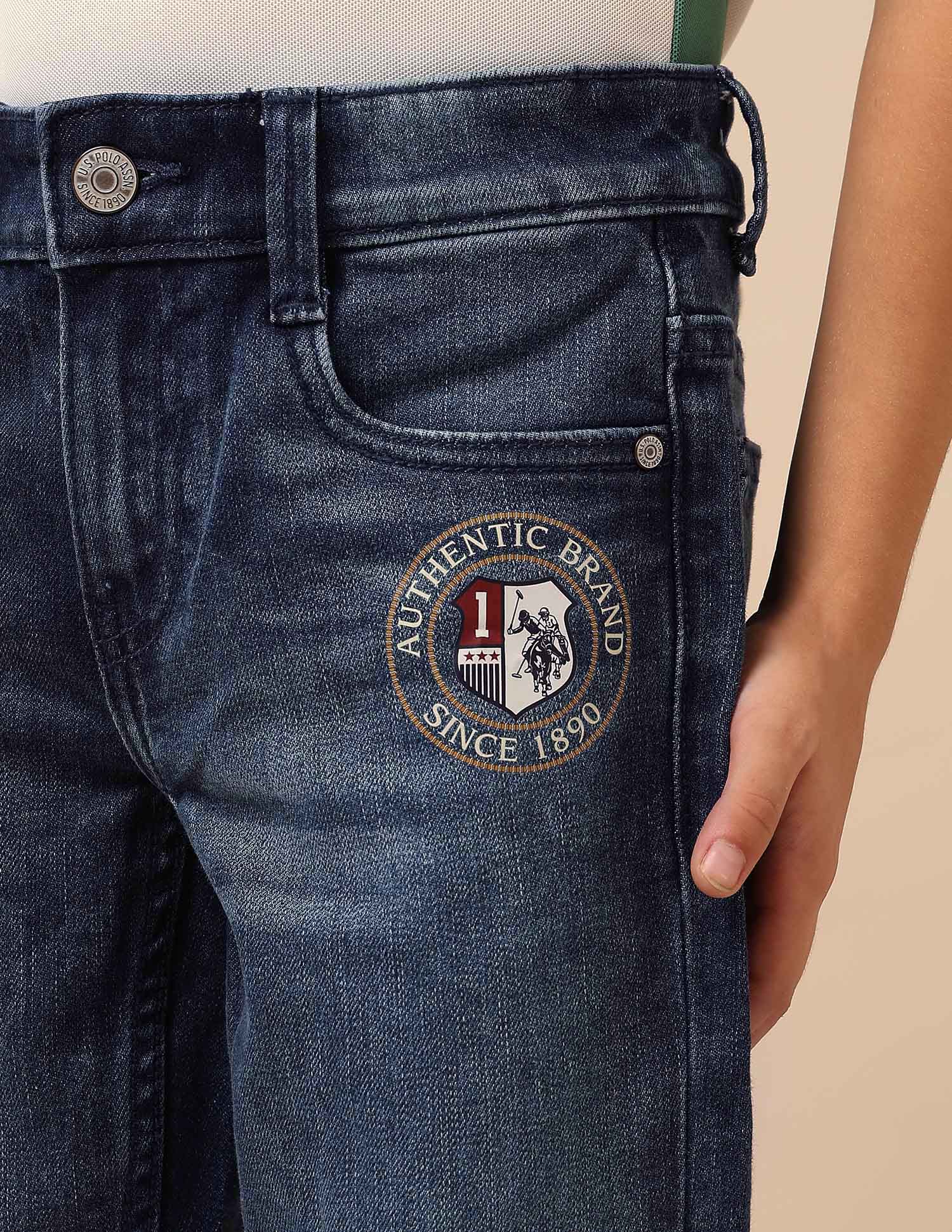 Boys Slim Fit Whiskered Jeans - Image 7