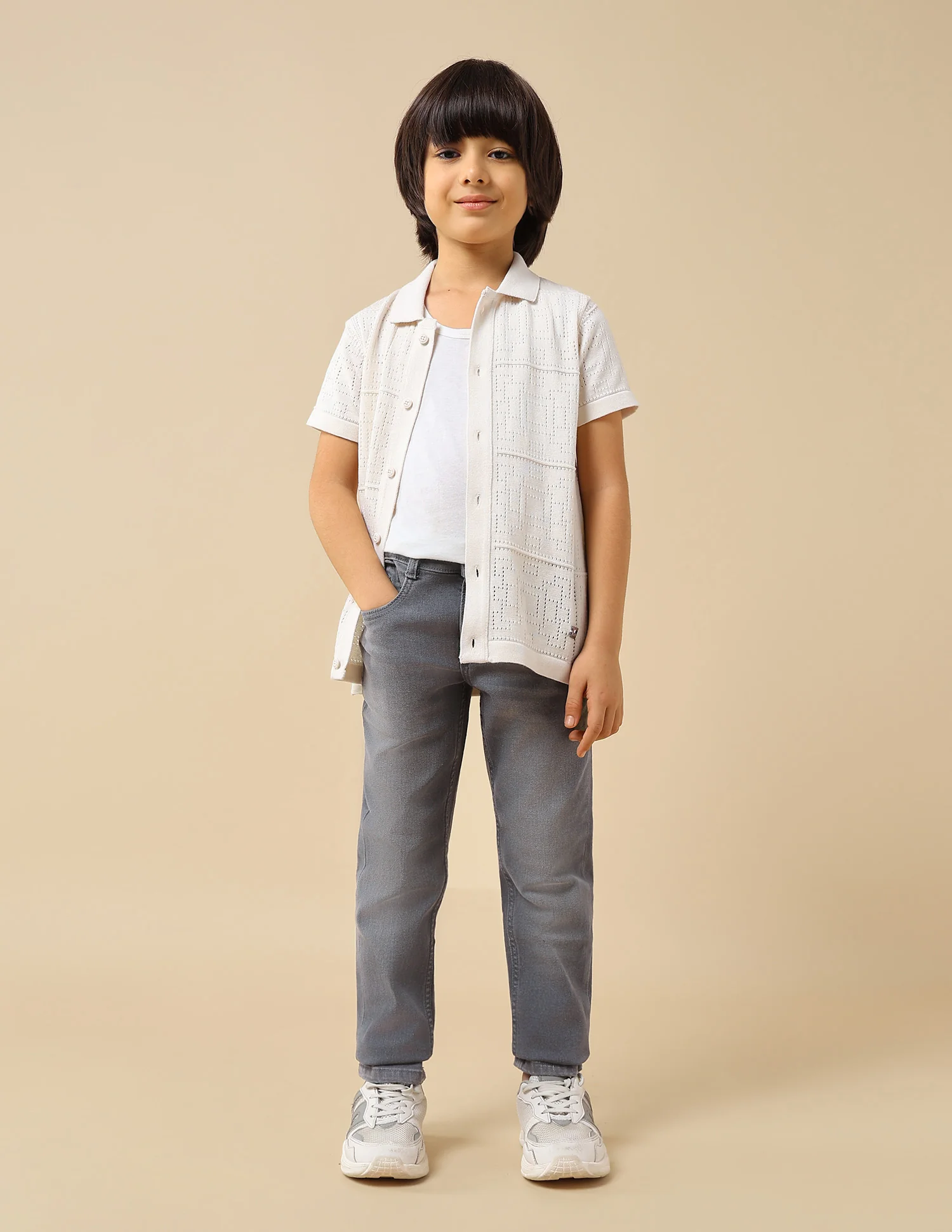 Boys Slim Fit Whiskered Jeans - Image 3