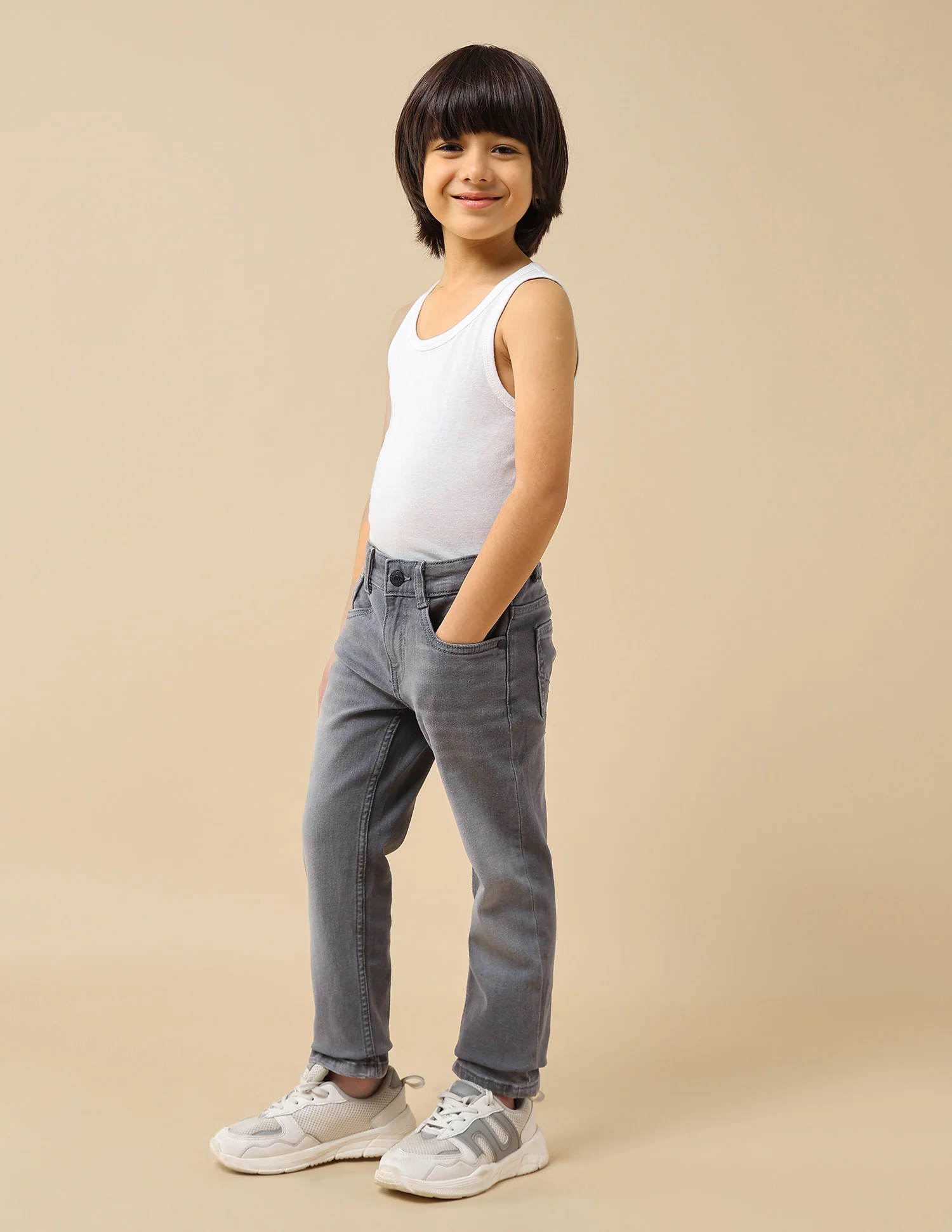 Boys Slim Fit Whiskered Jeans - Image 4