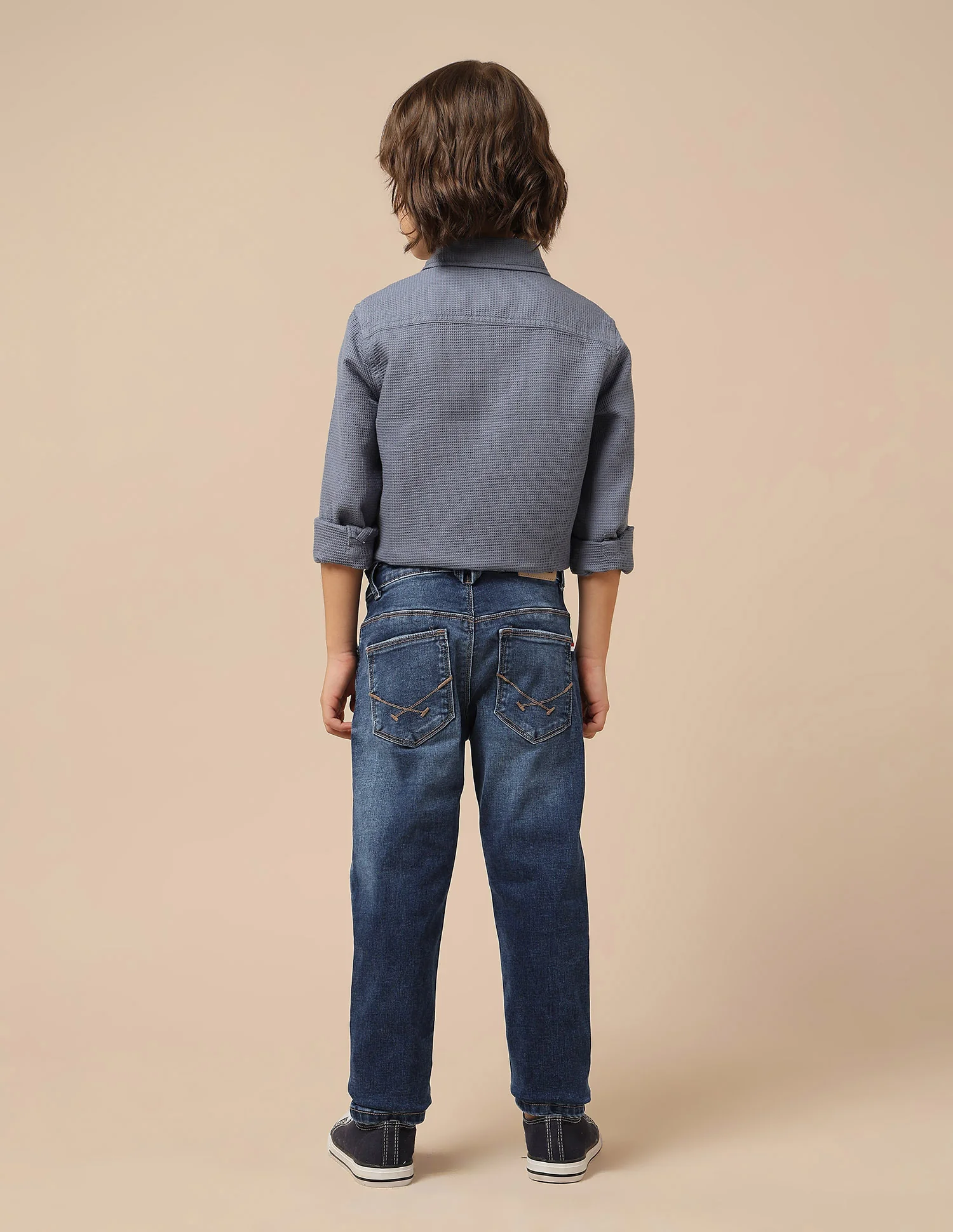 Boys Slim Fit Whiskered Jeans - Image 5