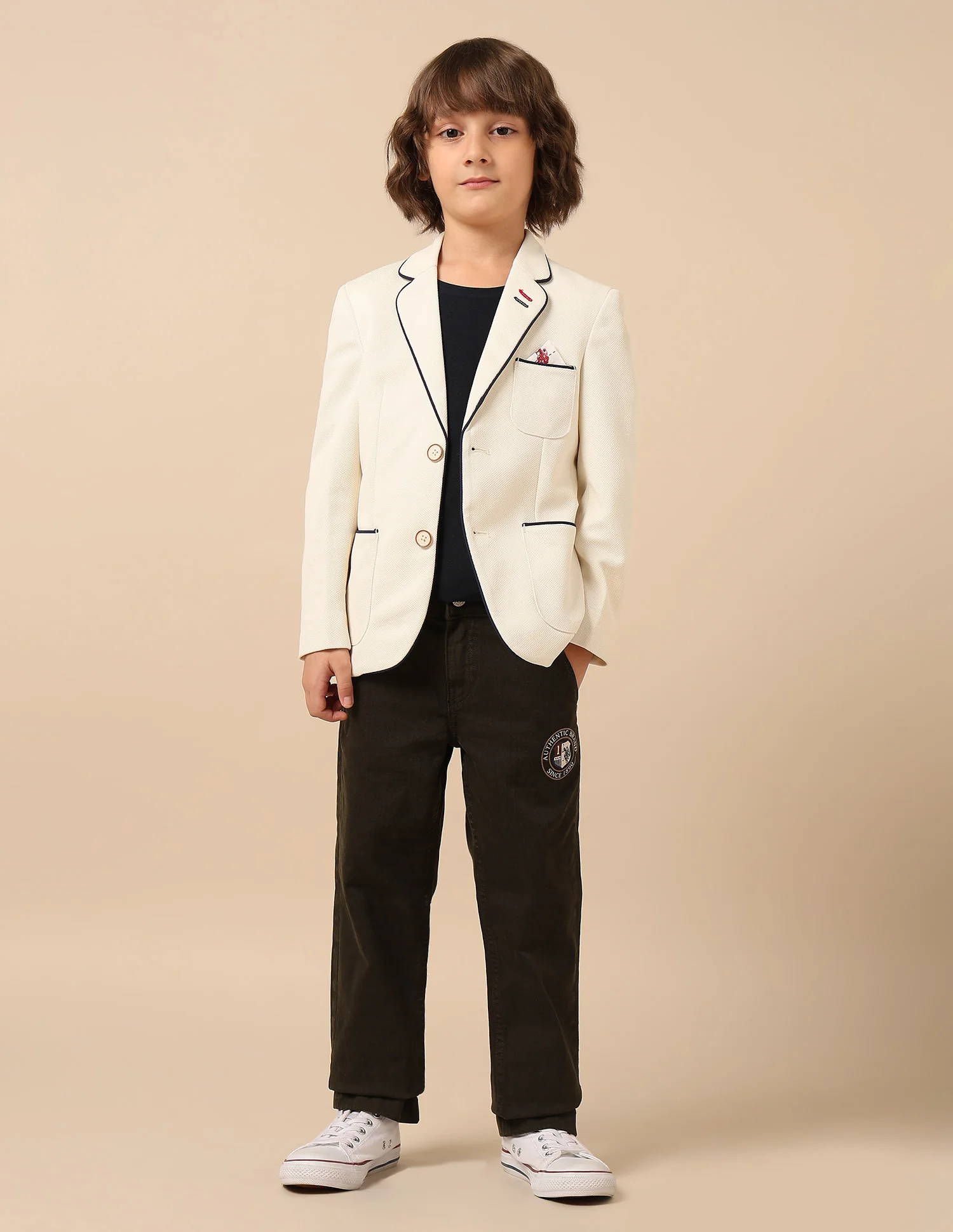 Boys Smart Casual Regular Fit Blazer - Image 3