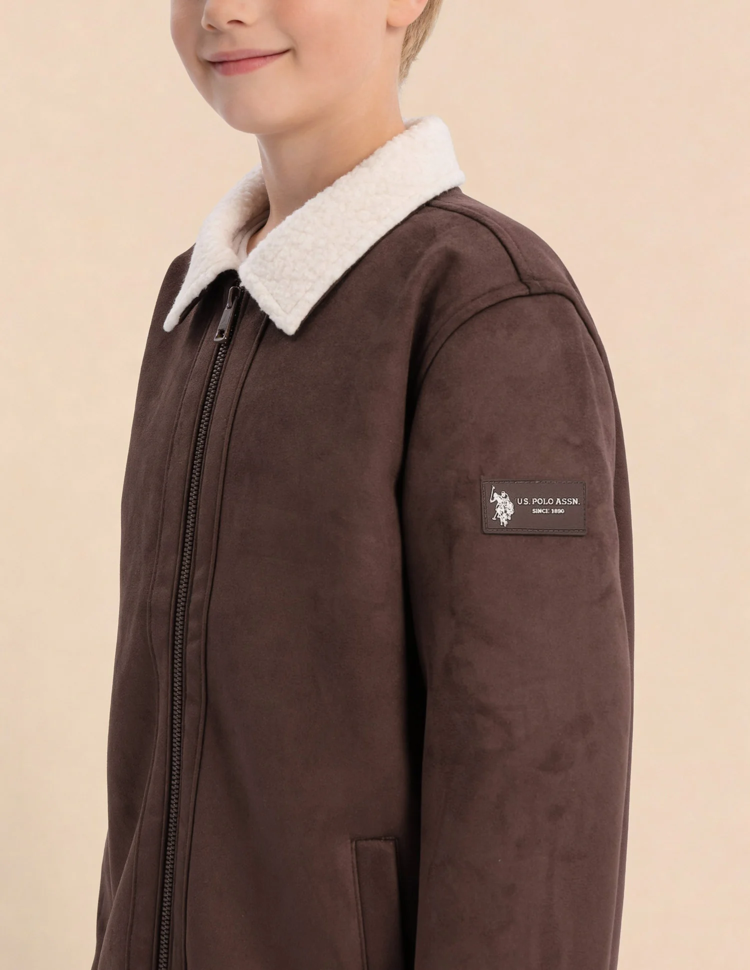 Boys Solid Bomber Jacket - Image 6