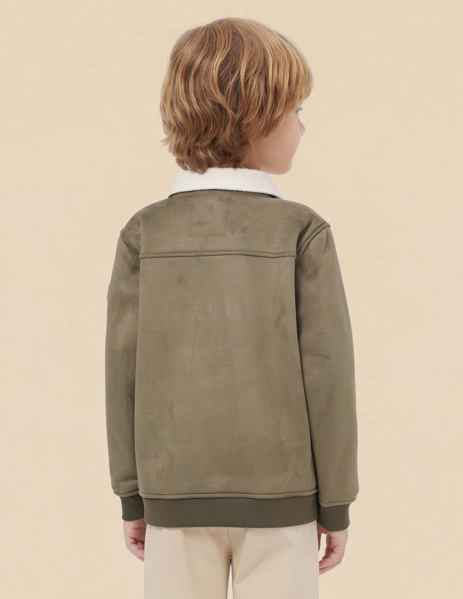 Boys Solid Bomber Jacket - Image 5