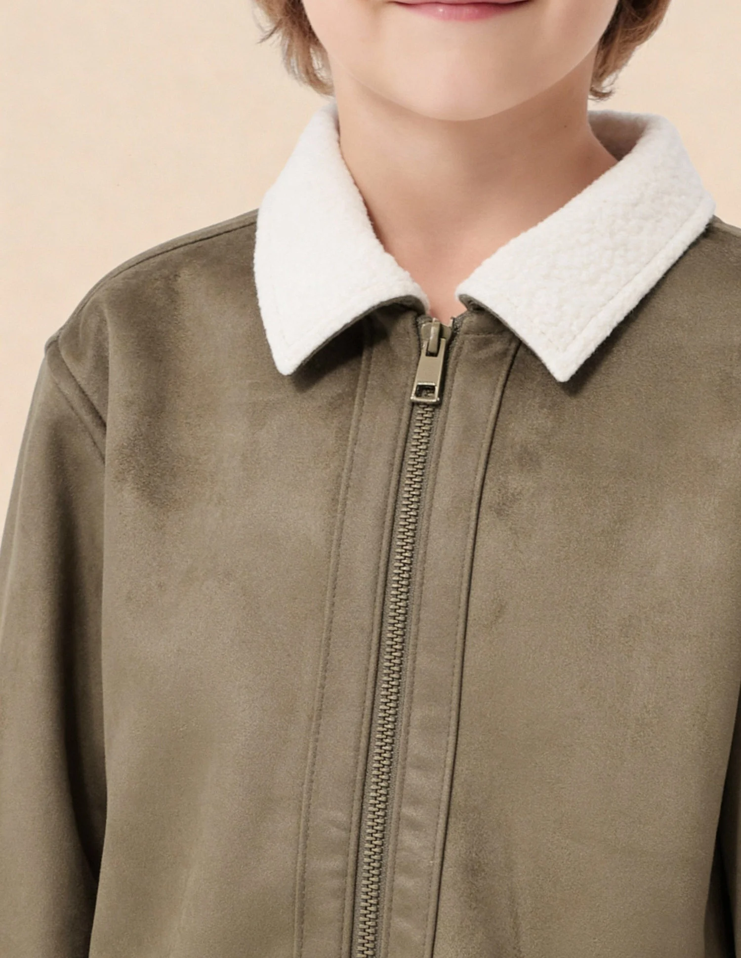 Boys Solid Bomber Jacket - Image 6