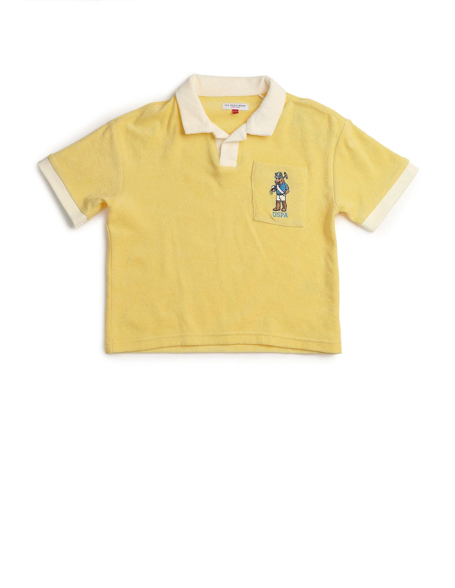 Boys Solid Boxy Fit Polo Shirt - Image 7