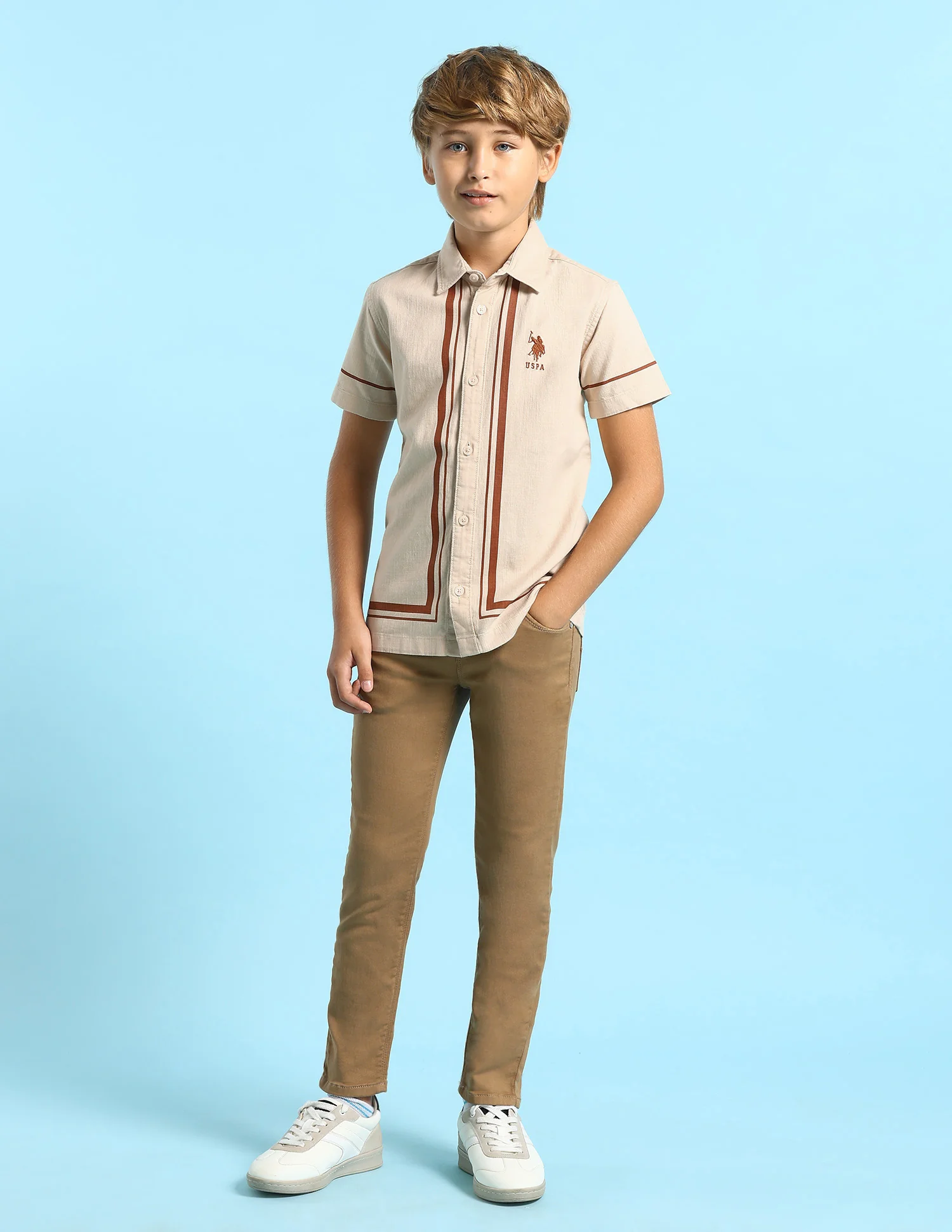 Boys Solid Boxy Fit Shirt - Image 3