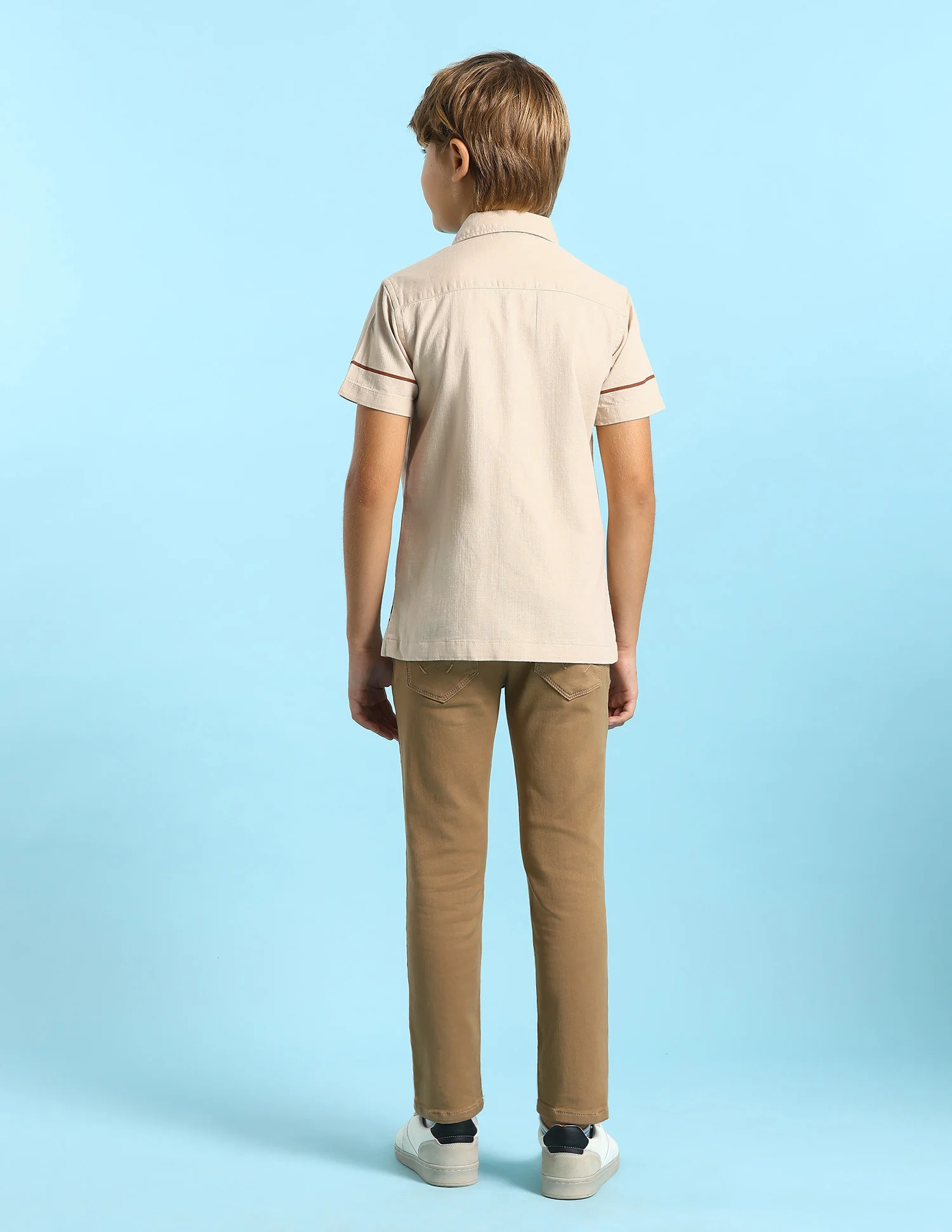 Boys Solid Boxy Fit Shirt - Image 4