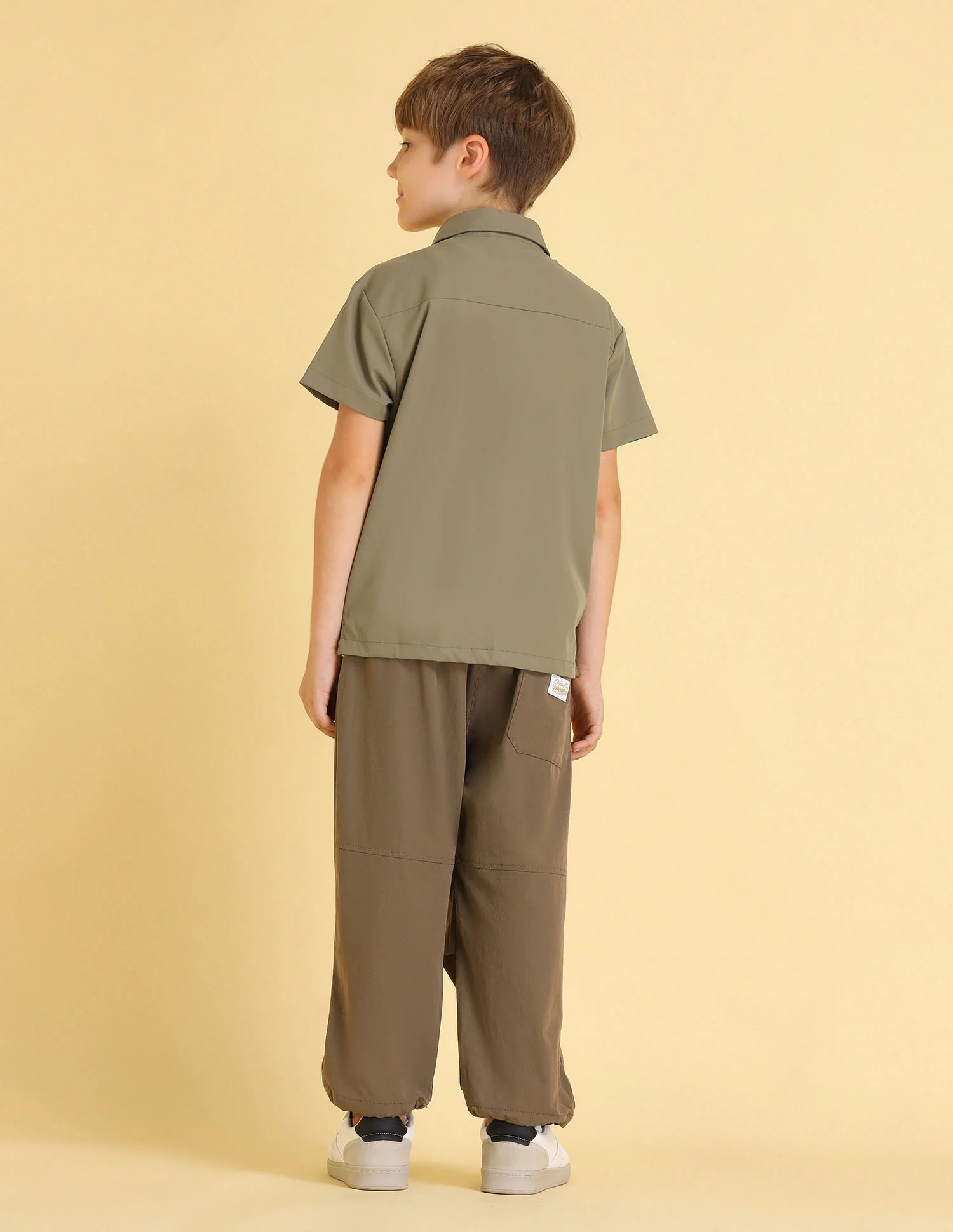 UKSHT1515 OLIVE Boys Shirt - Image 4