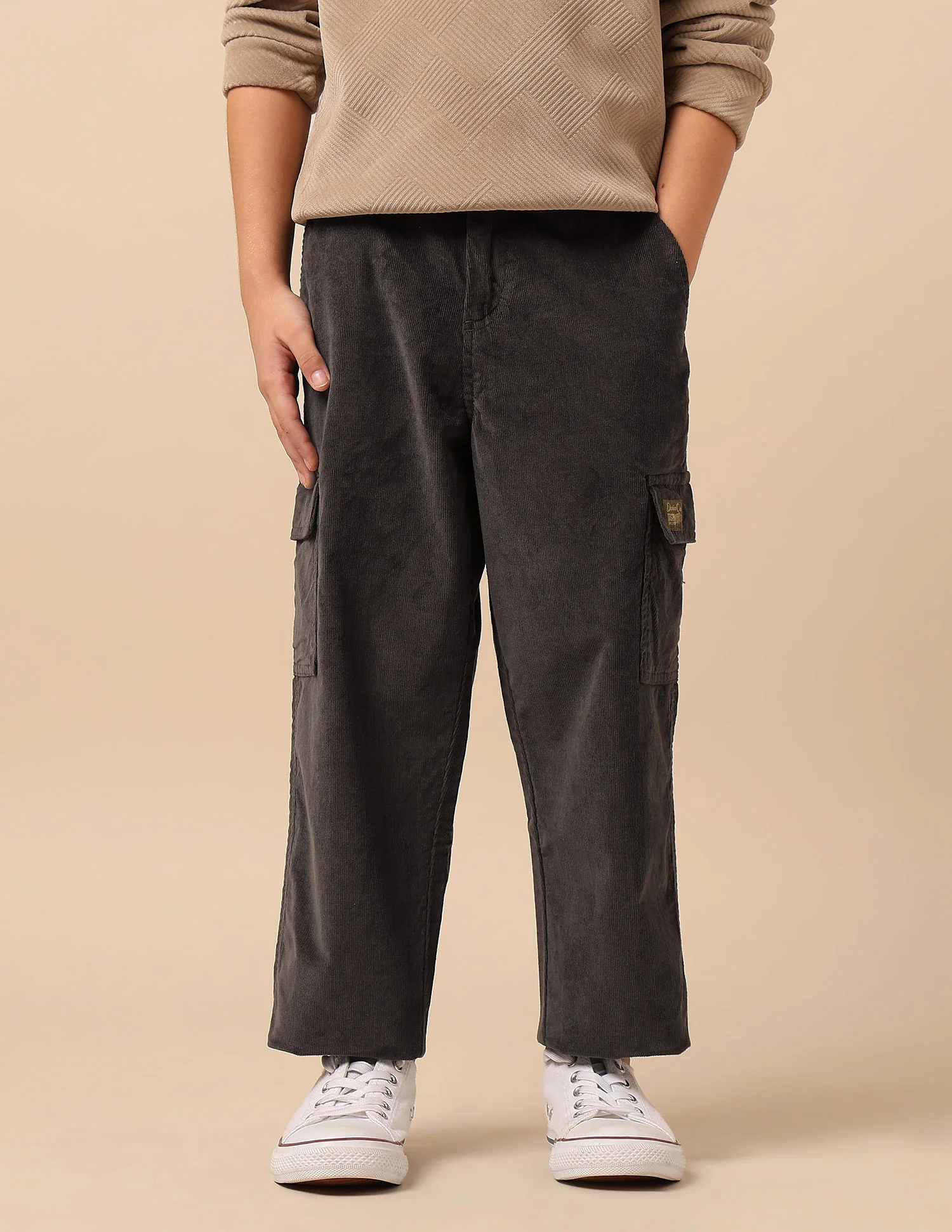 Boys Solid Corduroy Cargo - Image 6