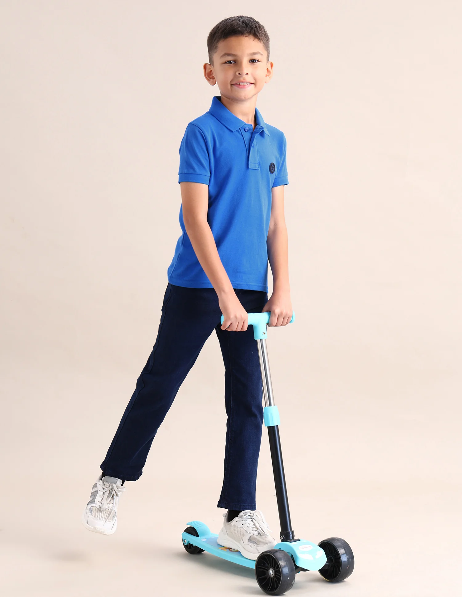 Boys Solid Cotton T-Shirt