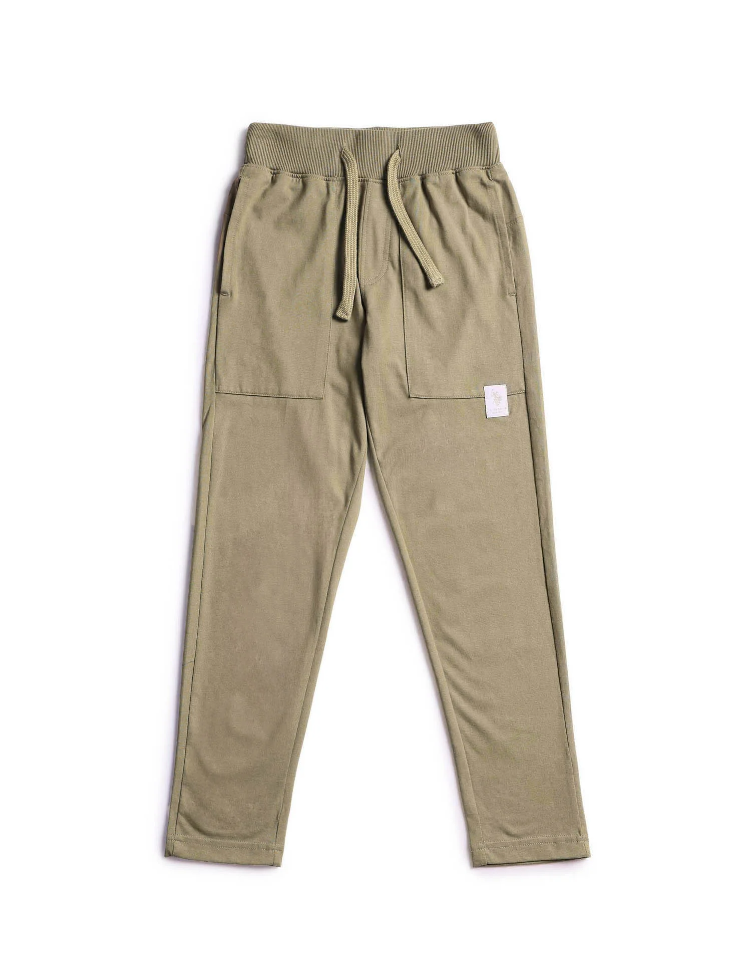 Boys Solid Mid-Rise Track Pants - Image 5