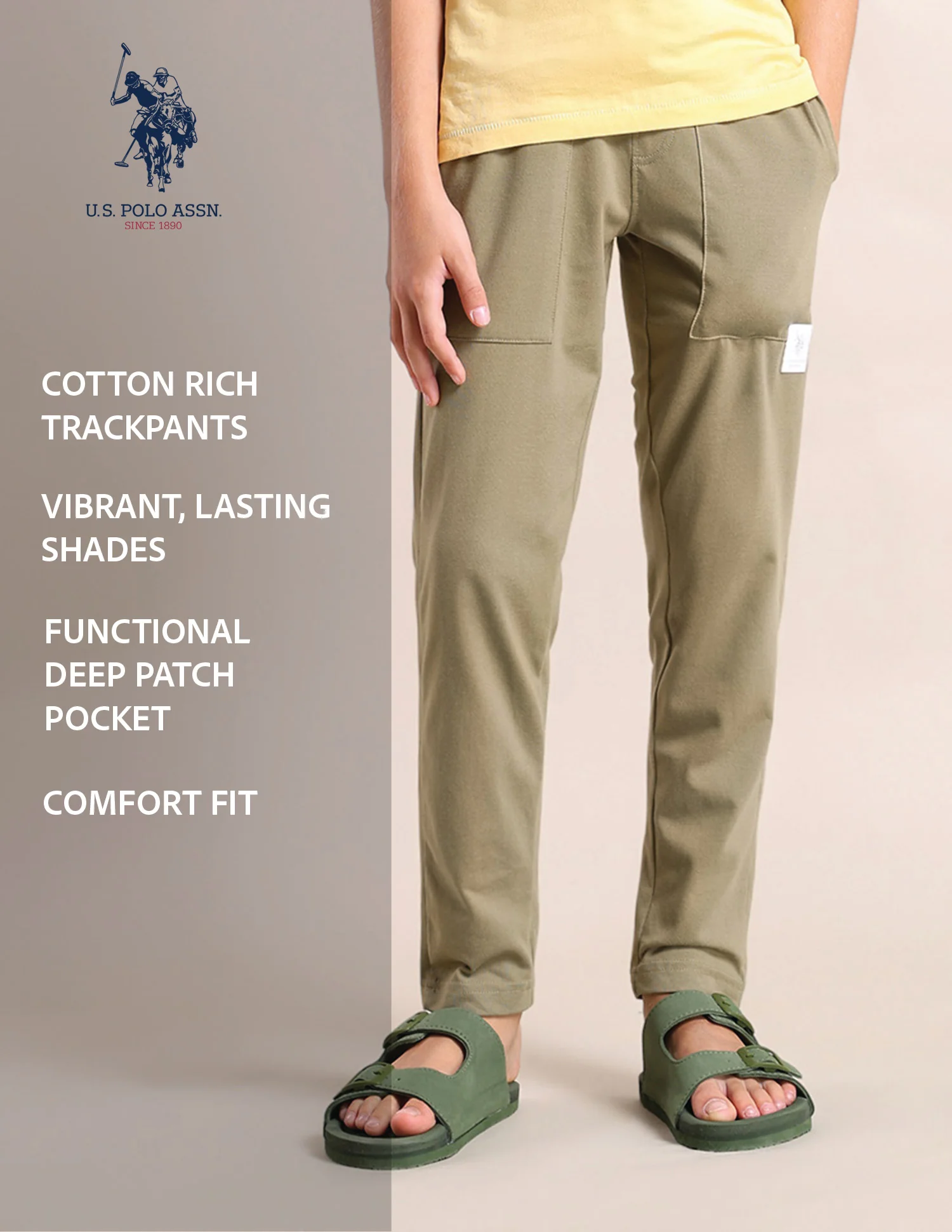 Boys Solid Mid-Rise Track Pants - Image 8