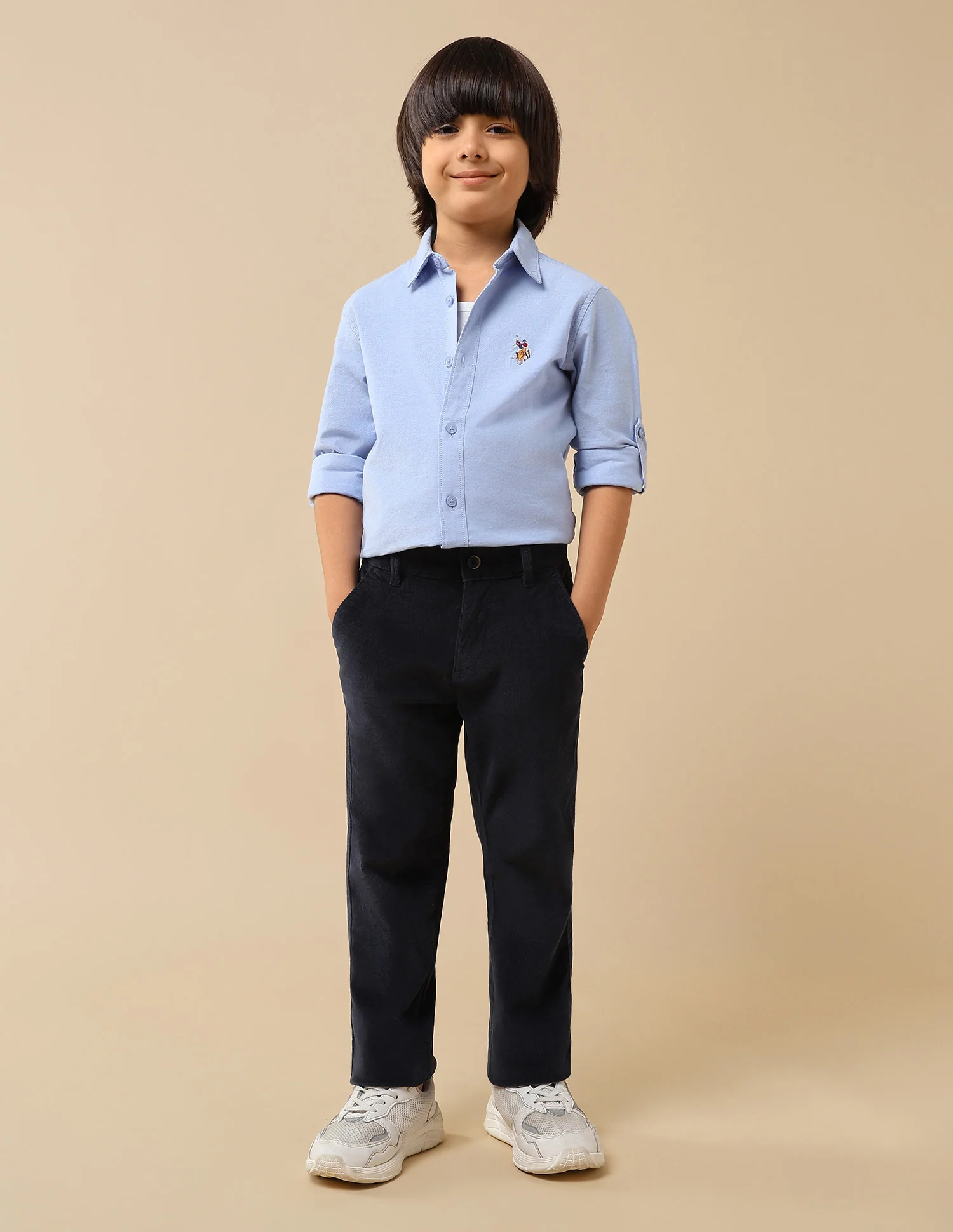 Boys Solid Oxford Shirt - Image 3