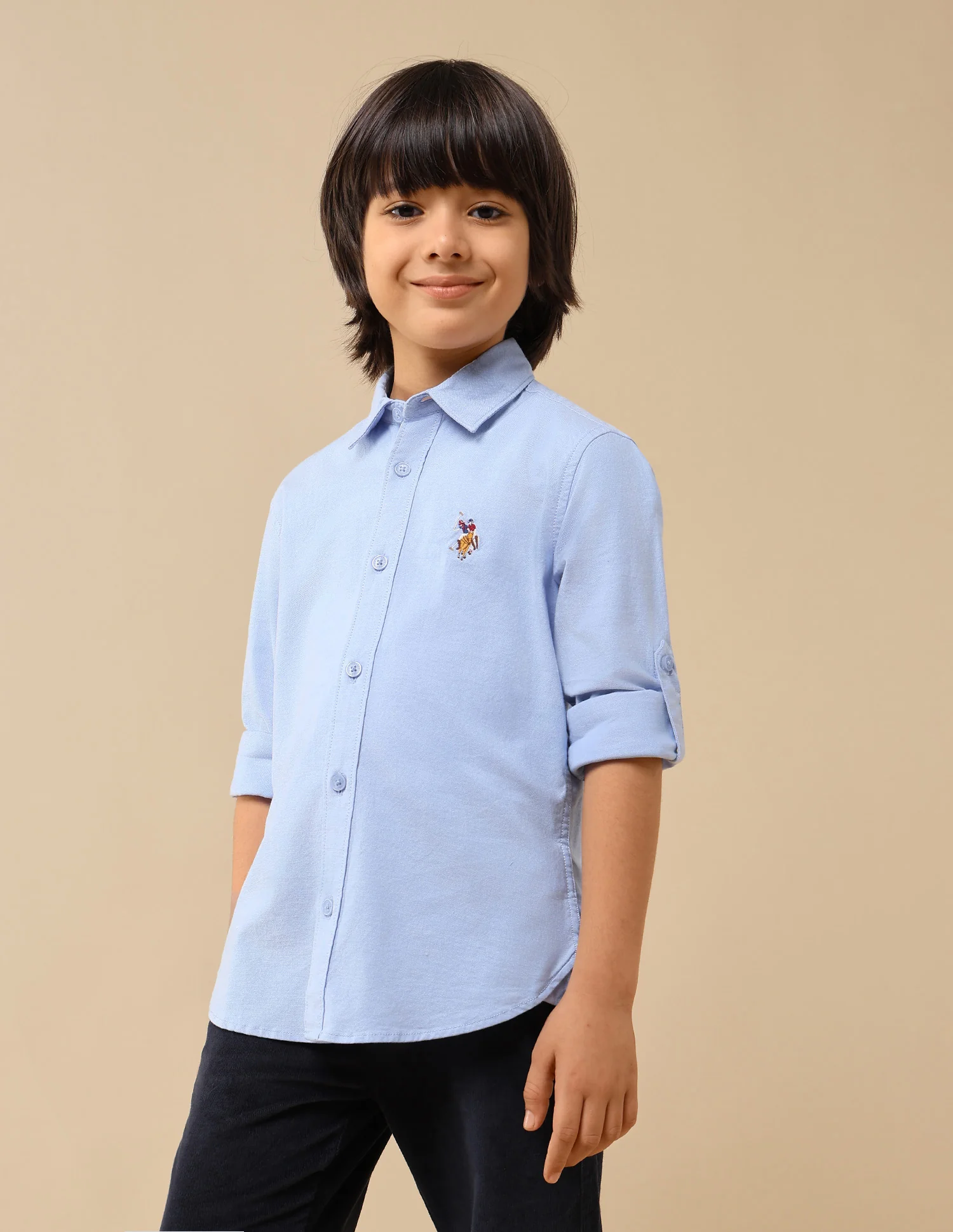 Boys Solid Oxford Shirt - Image 4