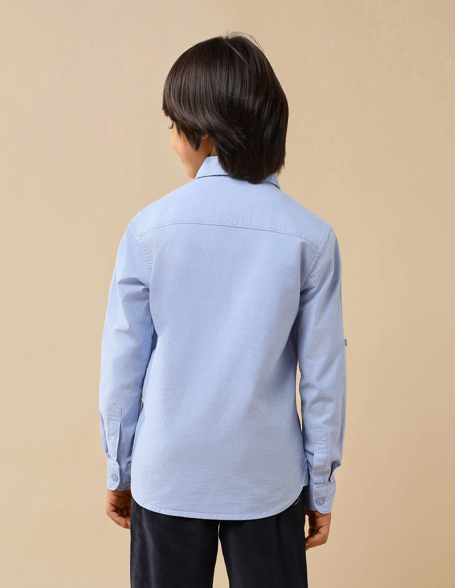 Boys Solid Oxford Shirt - Image 5
