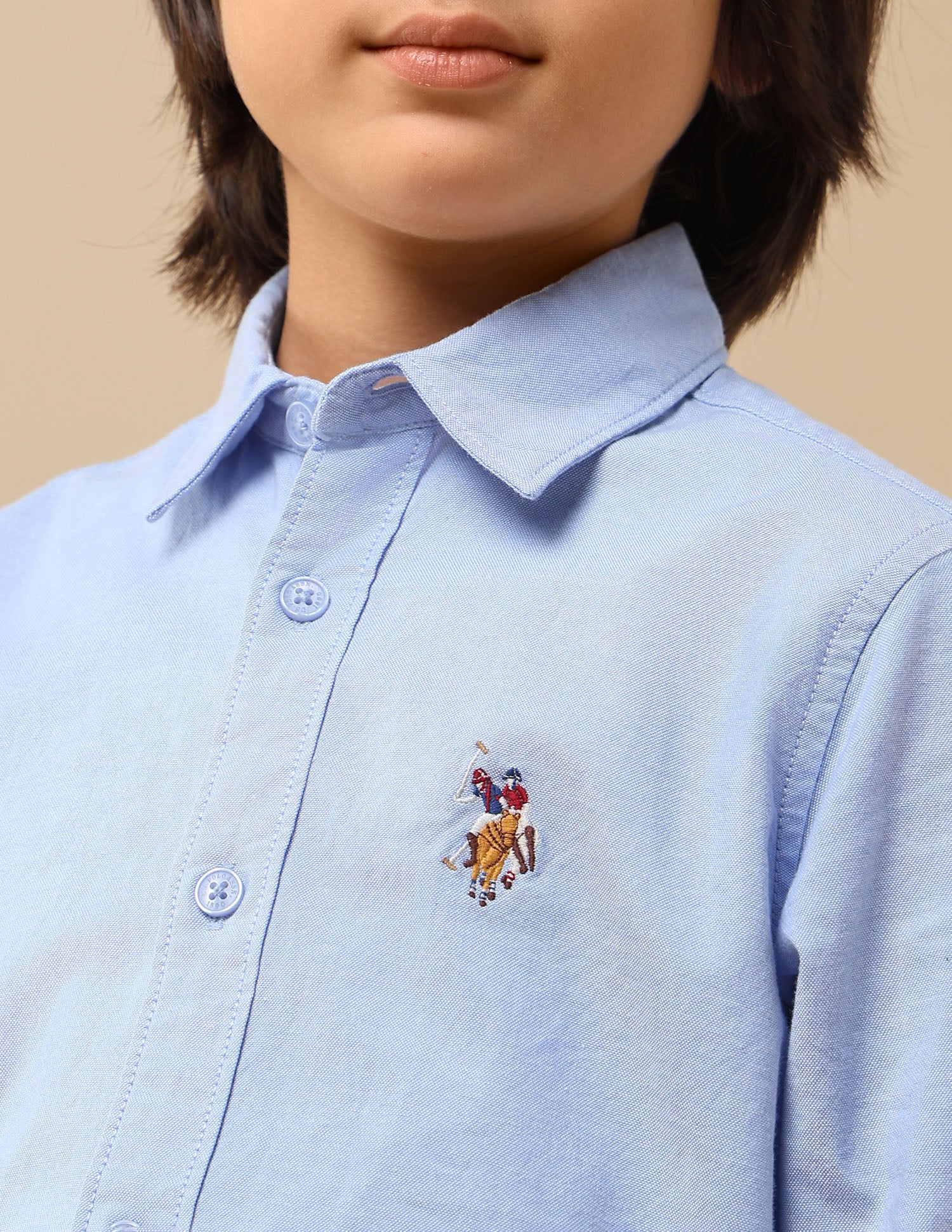 Boys Solid Oxford Shirt - Image 6