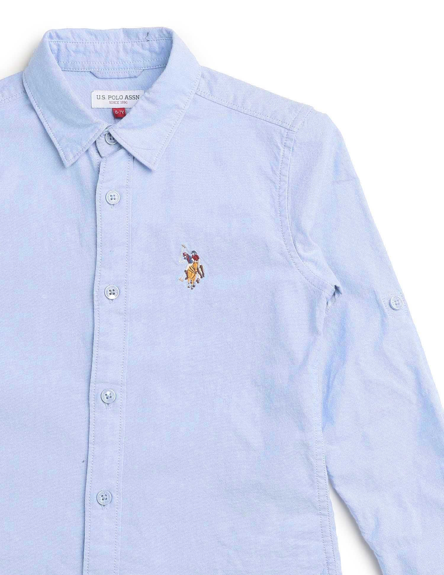 Boys Solid Oxford Shirt - Image 9
