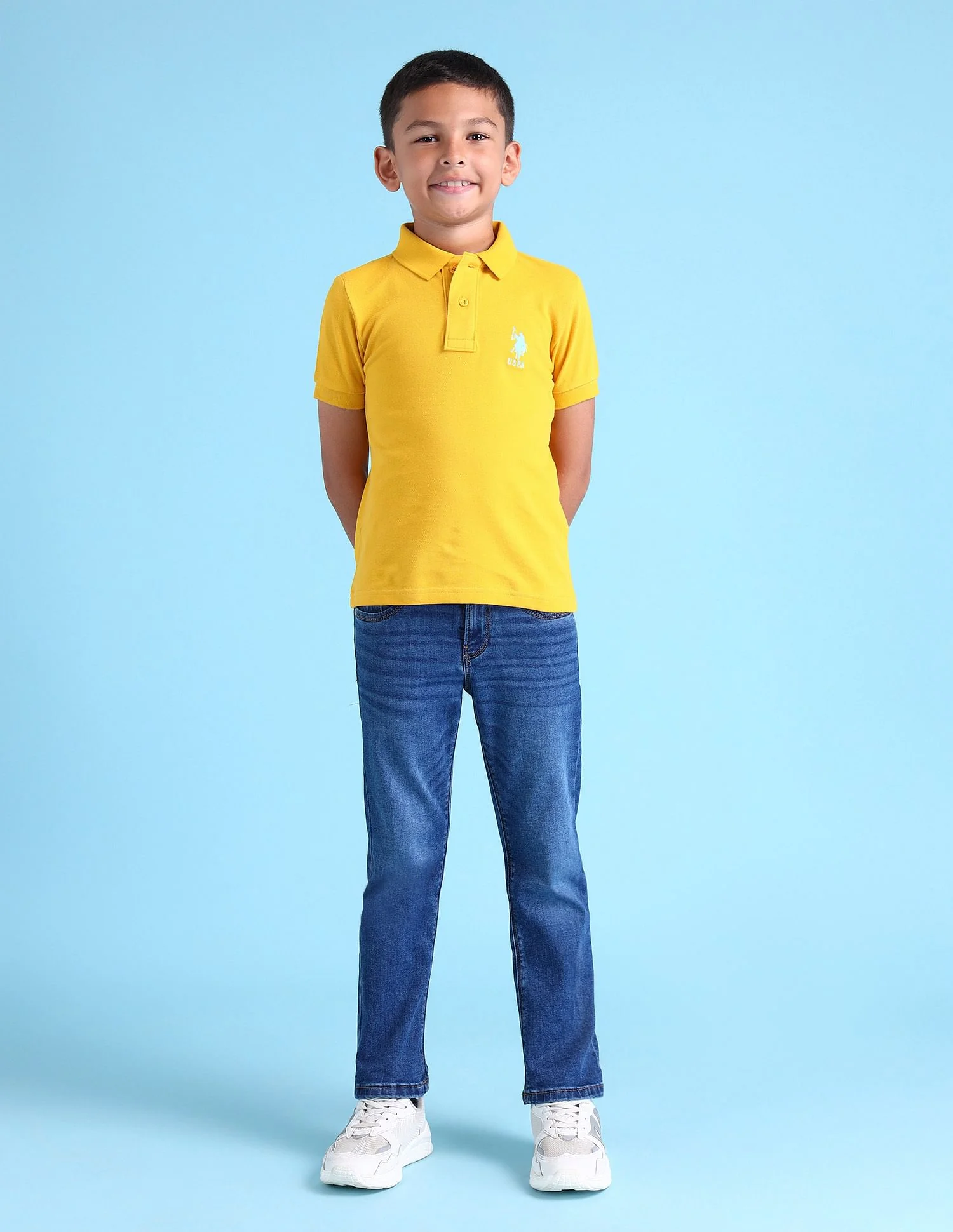 Boys Solid Polo Shirt - Image 3