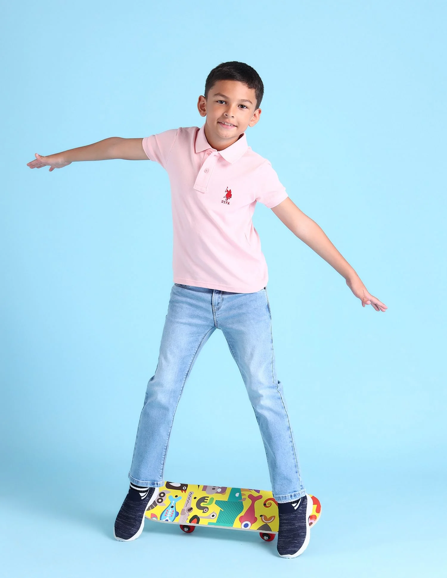 Boys Solid Polo Shirt