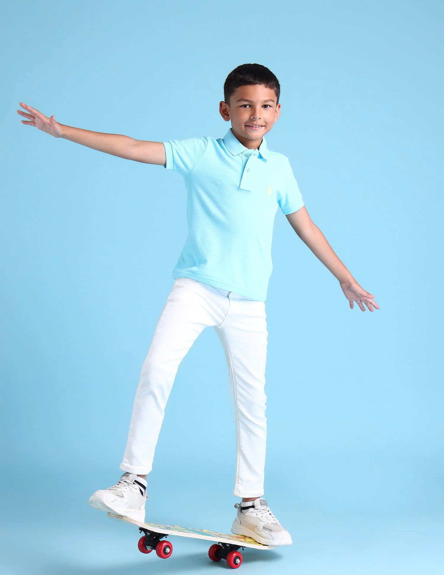 Boys Solid Polo Shirt