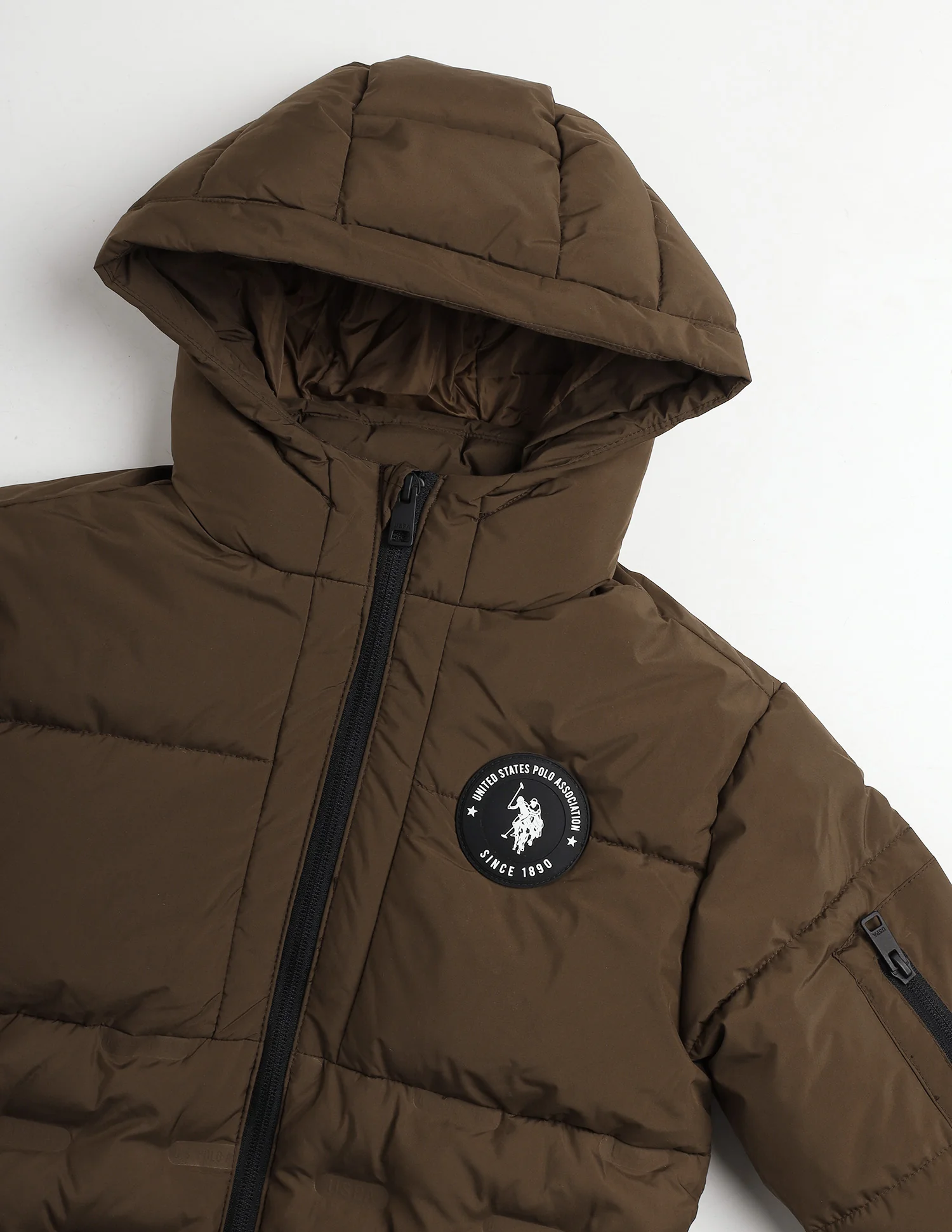 Boys Solid Puffer Jacket - Image 2