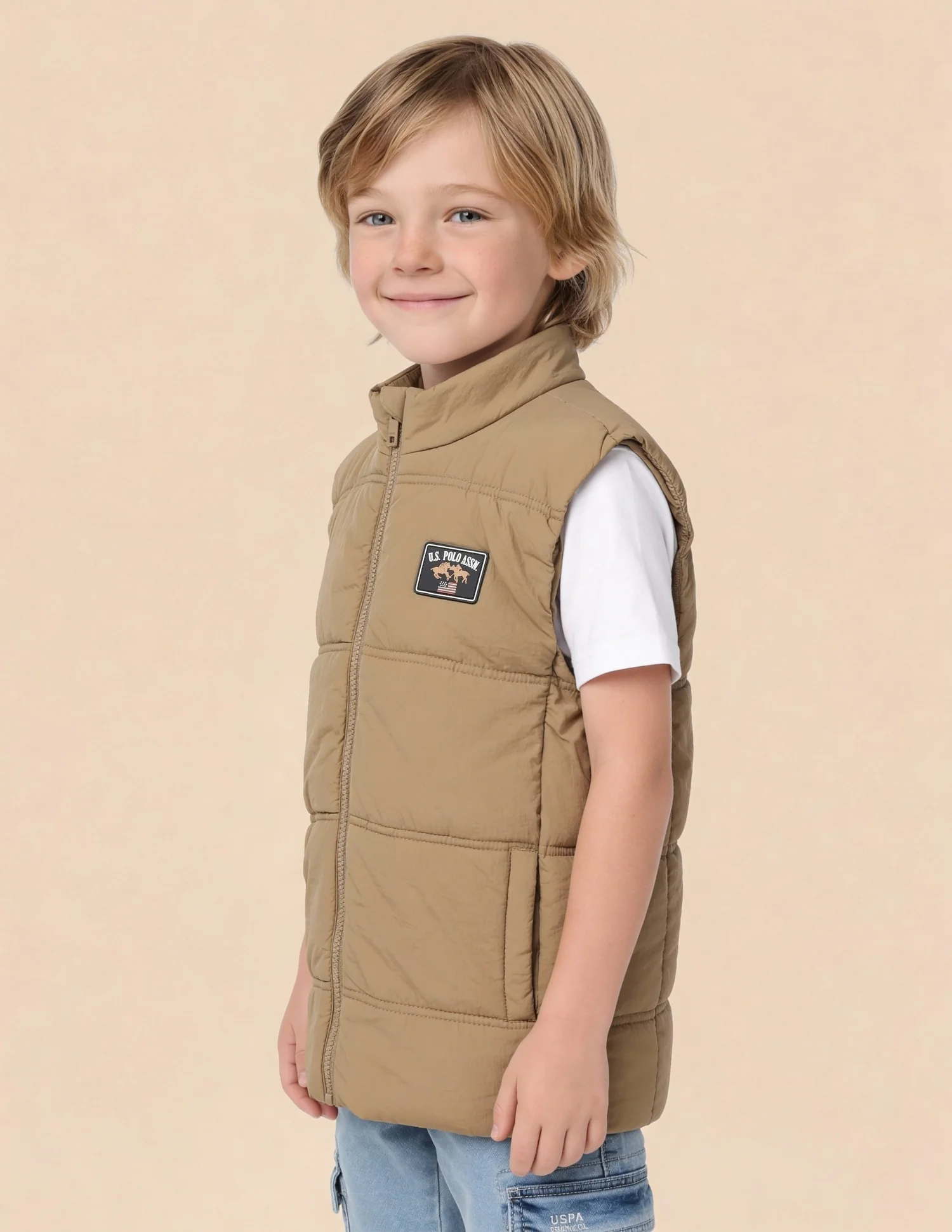 Boys Solid Puffer Jacket - Image 4