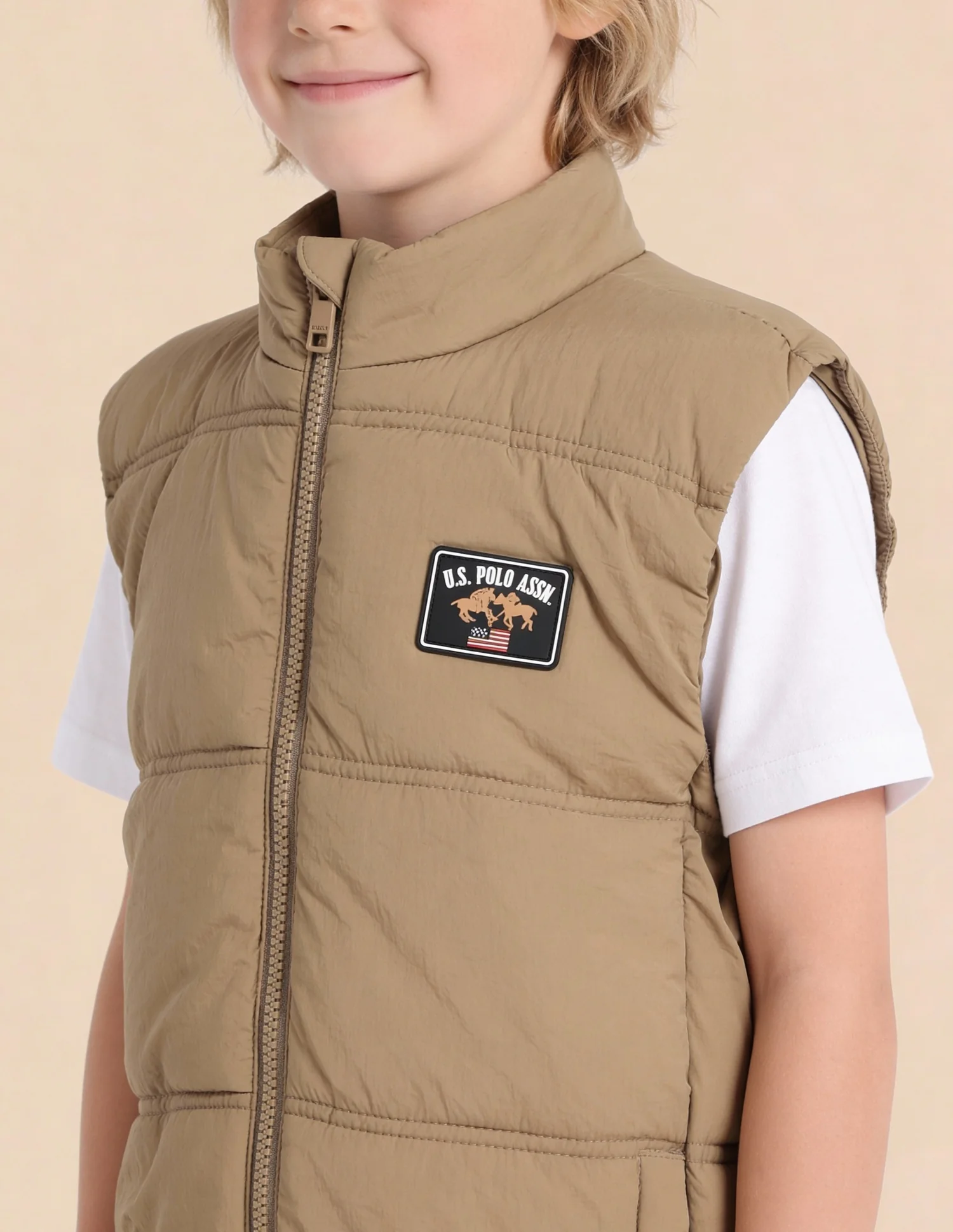 Boys Solid Puffer Jacket - Image 6