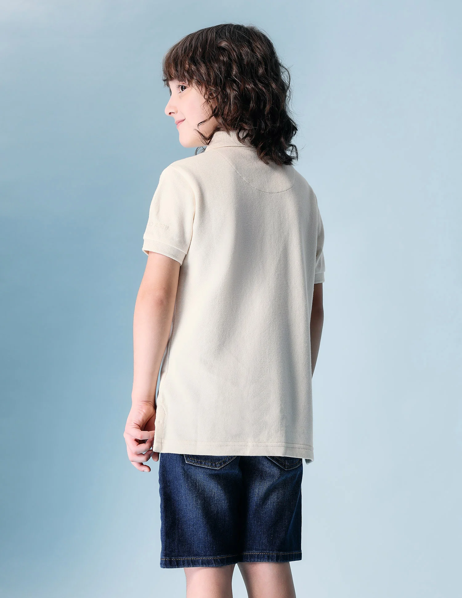 Boys Solid Pure Cotton Polo Shirt - Image 5