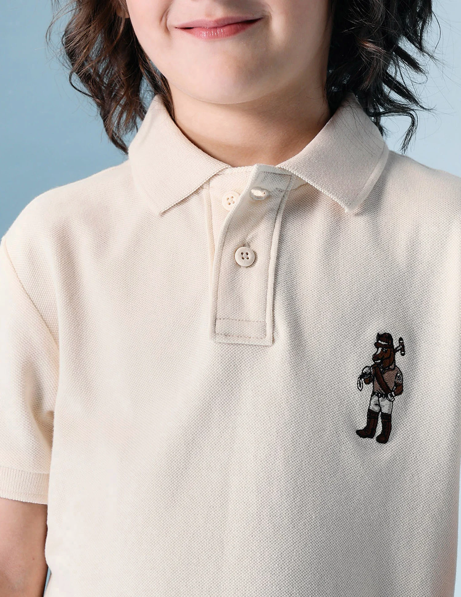 Boys Solid Pure Cotton Polo Shirt - Image 6
