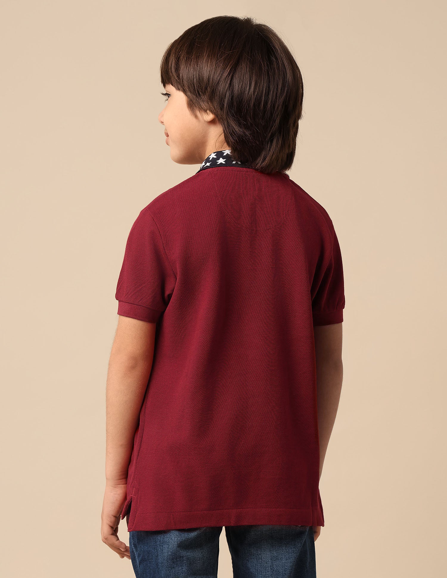 Boys Solid Pure Cotton Polo Shirt - Image 5