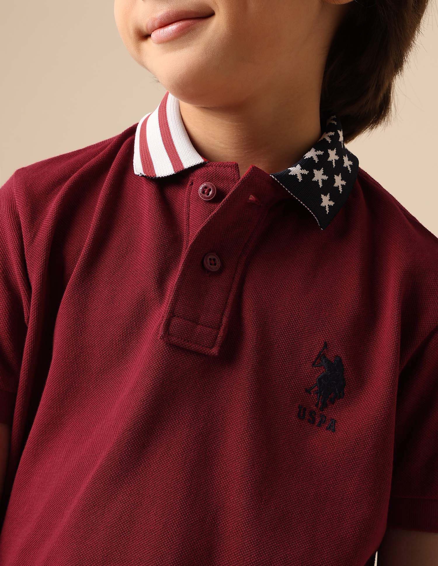 Boys Solid Pure Cotton Polo Shirt - Image 6